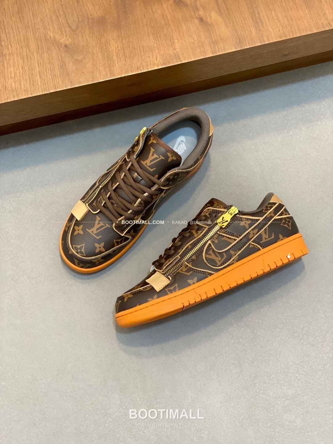 루이비통 에어 그레인 송아지가죽 로고 레이스업 스니커즈 Louis Vuitton AIR Grained Calfskin Logo Lace-Up Sneakers 5