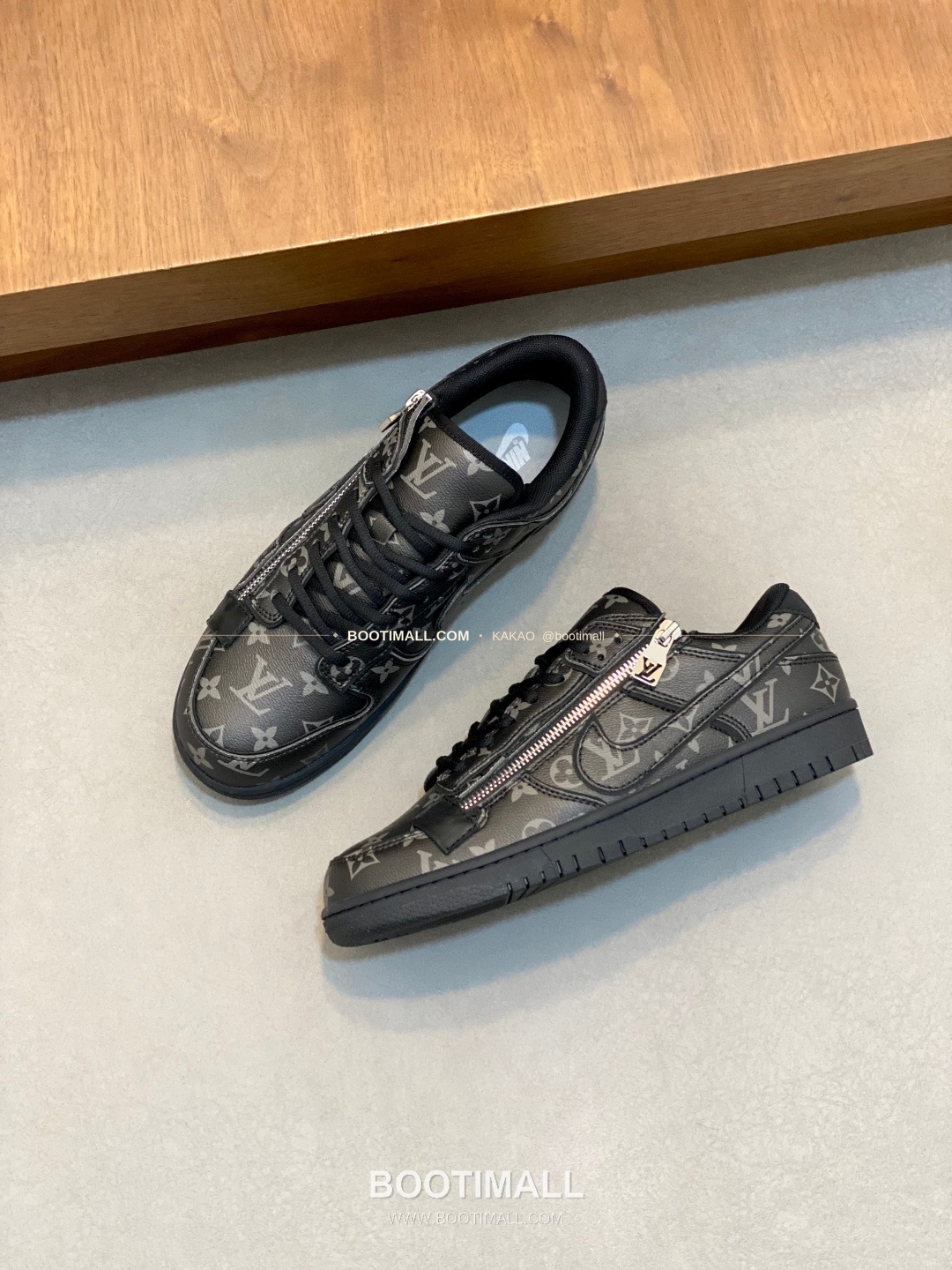 루이비통 에어 그레인 송아지가죽 로고 레이스업 스니커즈 Louis Vuitton AIR Grained Calfskin Logo Lace-Up Sneakers 5