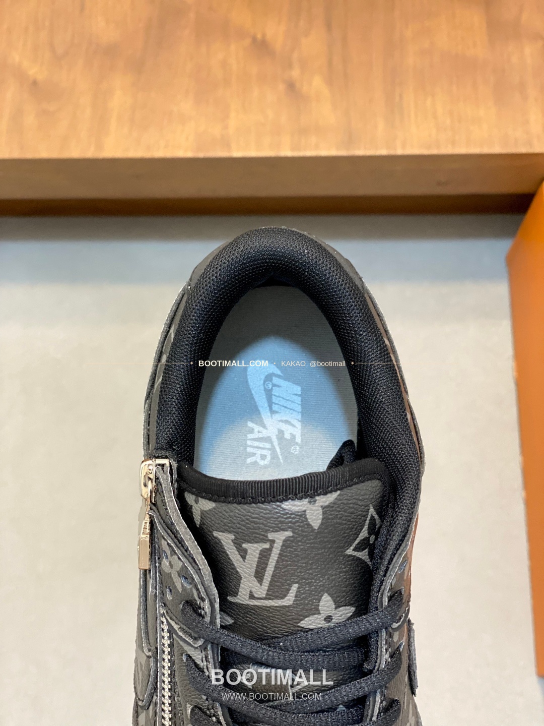 루이비통 에어 그레인 송아지가죽 로고 레이스업 스니커즈 Louis Vuitton AIR Grained Calfskin Logo Lace-Up Sneakers 7