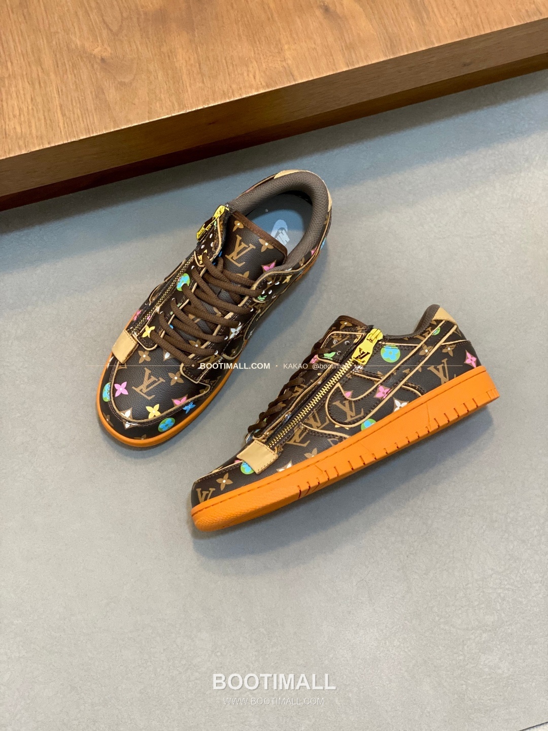 루이비통 에어 그레인 송아지가죽 로고 레이스업 스니커즈 Louis Vuitton AIR Grained Calfskin Logo Lace-Up Sneakers 5