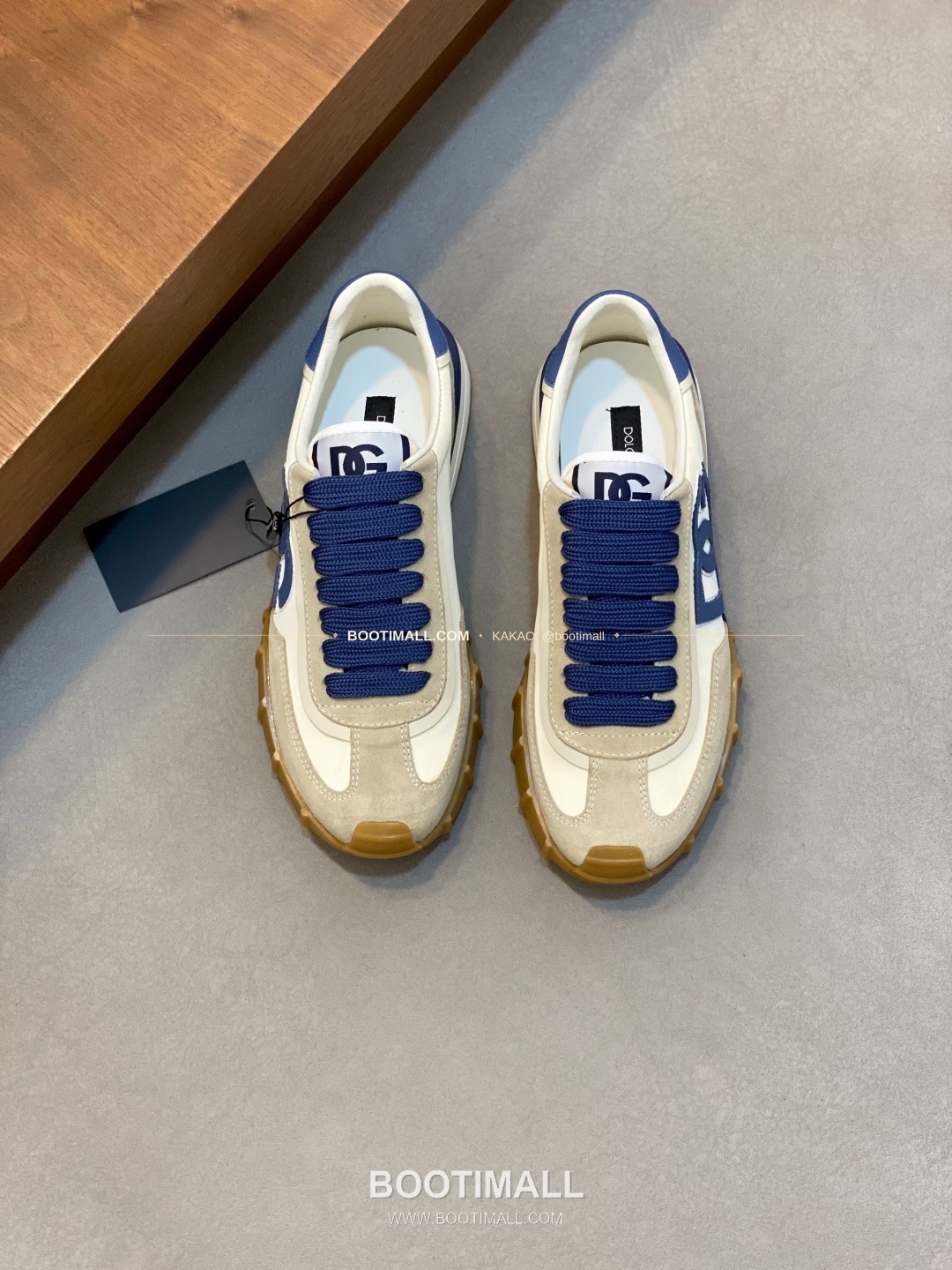 돌체앤가바나 송아지가죽 믹스 로고 레이스업 스니커즈 Dolce & Gabbana Calfskin Mix Logo Lace-Up Sneakers 1