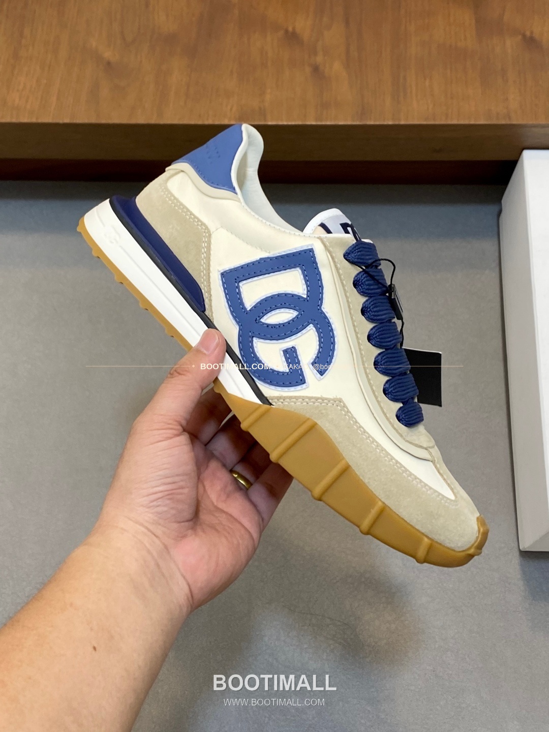 돌체앤가바나 송아지가죽 믹스 로고 레이스업 스니커즈 Dolce & Gabbana Calfskin Mix Logo Lace-Up Sneakers 4