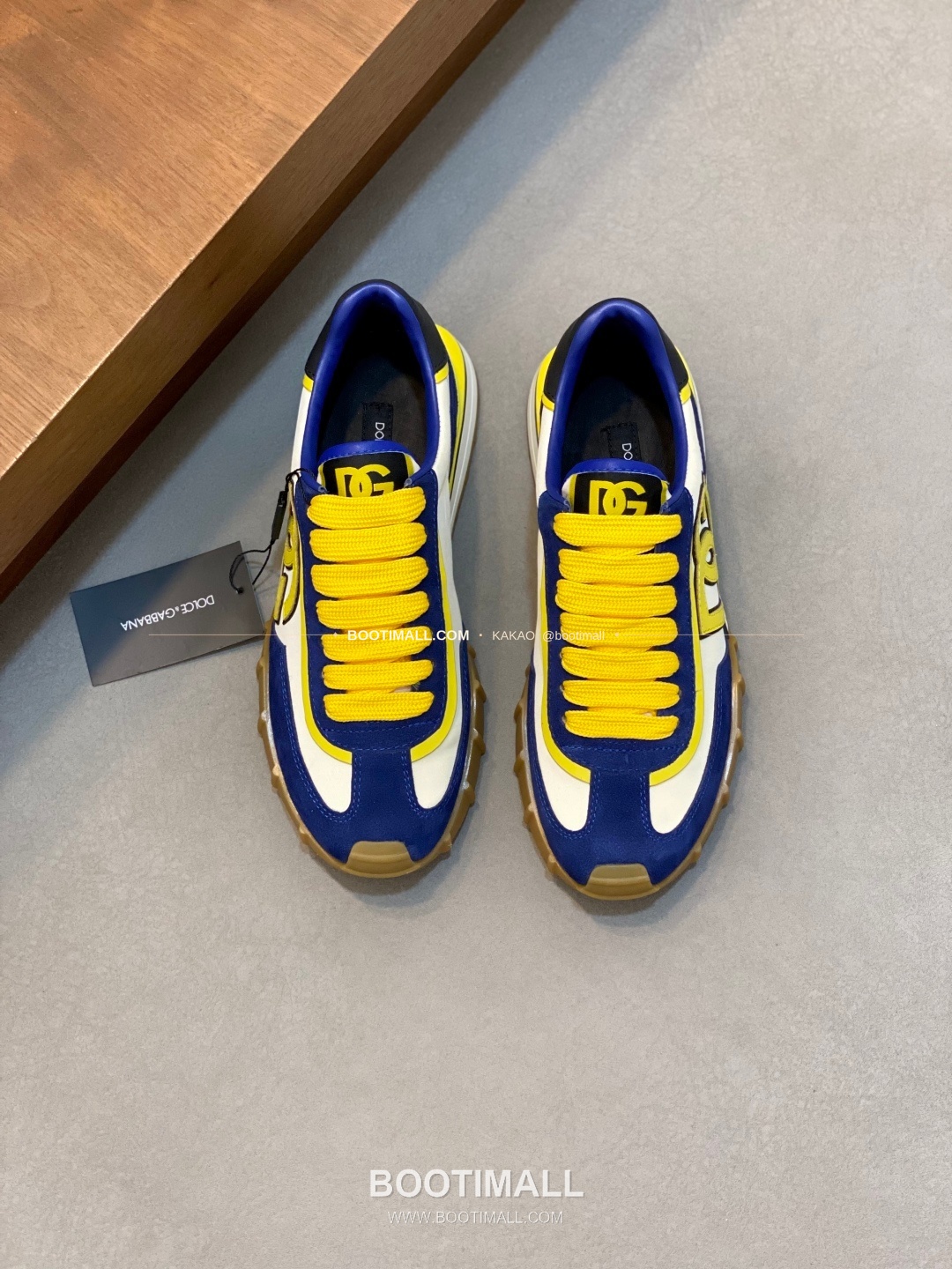 돌체앤가바나 송아지가죽 믹스 로고 레이스업 스니커즈 Dolce & Gabbana Calfskin Mix Logo Lace-Up Sneakers 1