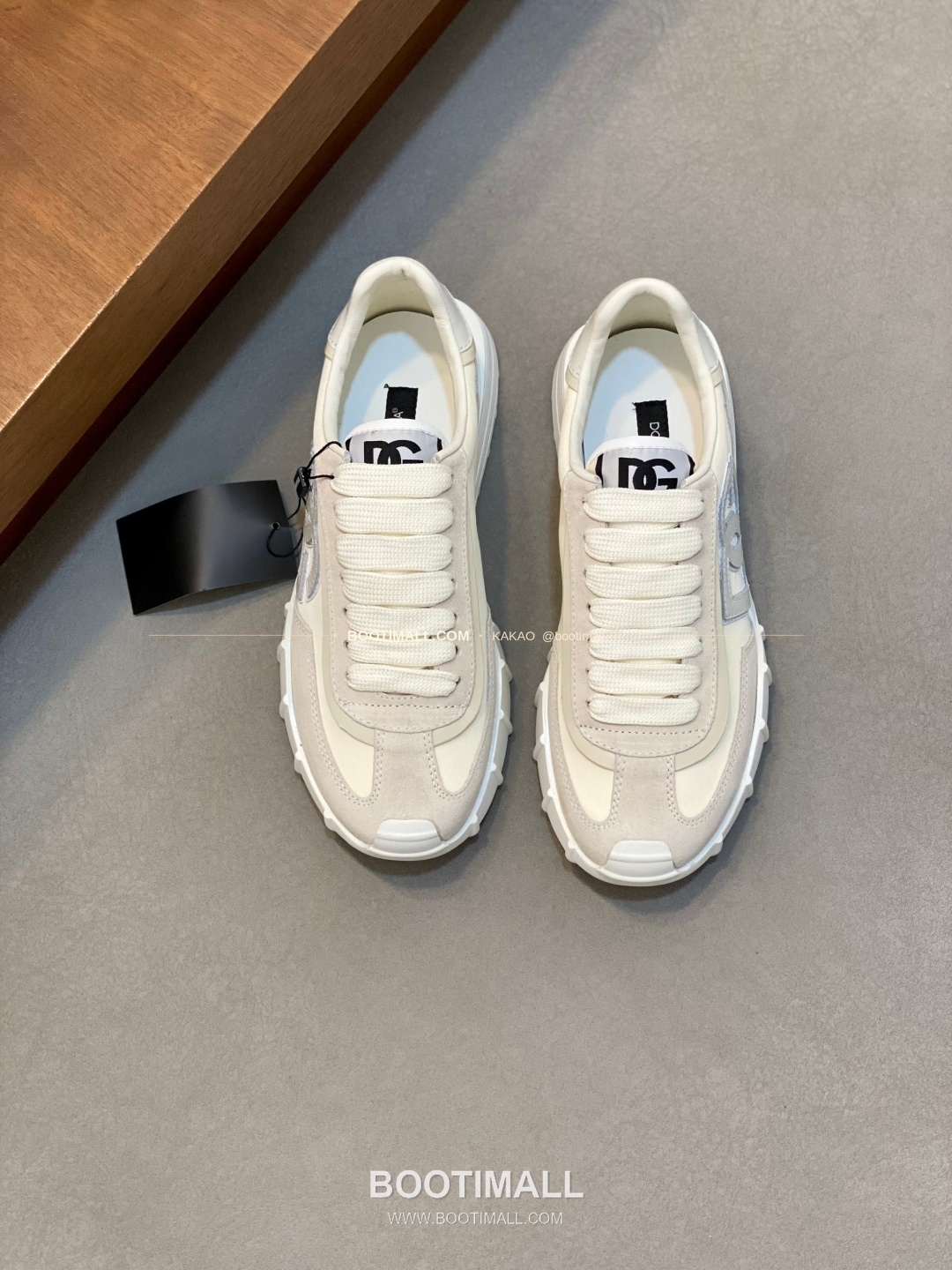 돌체앤가바나 송아지가죽 믹스 로고 레이스업 스니커즈 Dolce & Gabbana Calfskin Mix Logo Lace-Up Sneakers 1