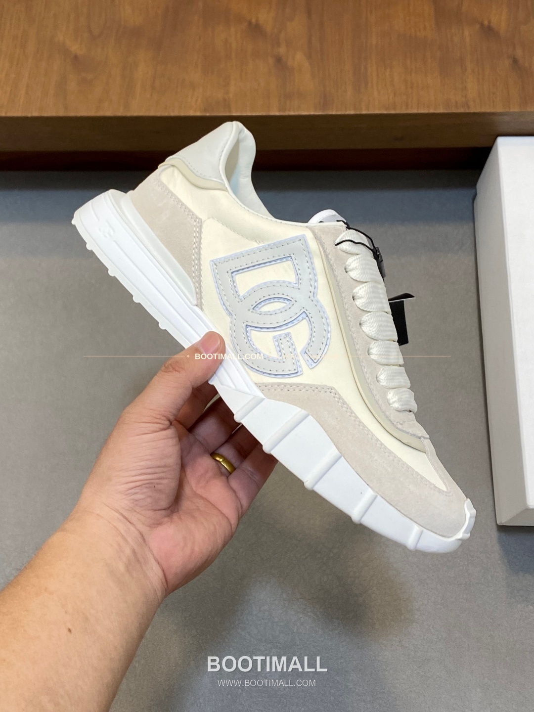 돌체앤가바나 송아지가죽 믹스 로고 레이스업 스니커즈 Dolce & Gabbana Calfskin Mix Logo Lace-Up Sneakers 4