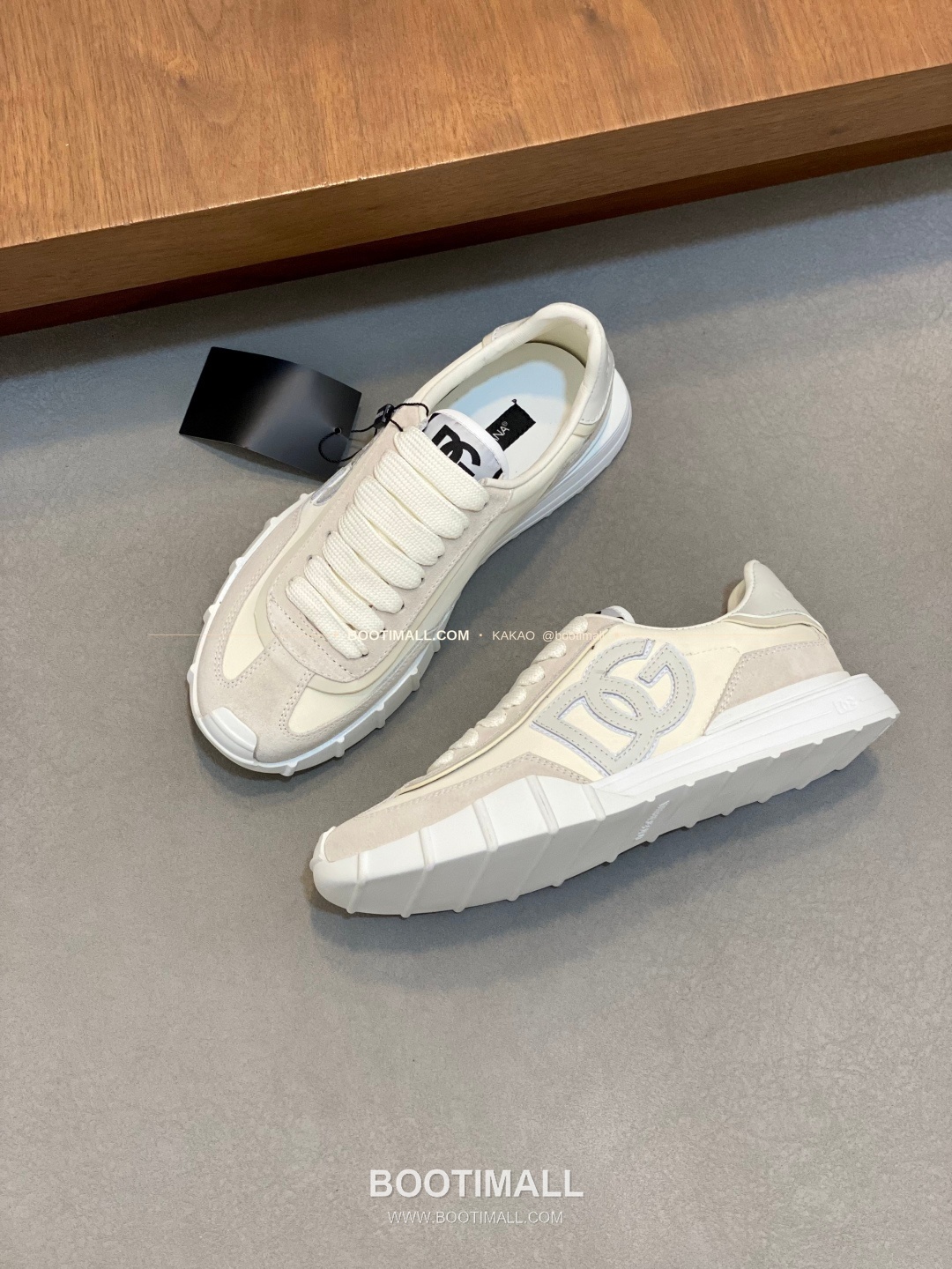 돌체앤가바나 송아지가죽 믹스 로고 레이스업 스니커즈 Dolce & Gabbana Calfskin Mix Logo Lace-Up Sneakers 5