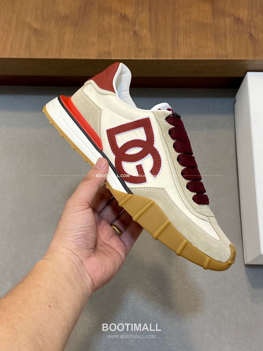 돌체앤가바나 송아지가죽 믹스 로고 레이스업 스니커즈 Dolce & Gabbana Calfskin Mix Logo Lace-Up Sneakers 4