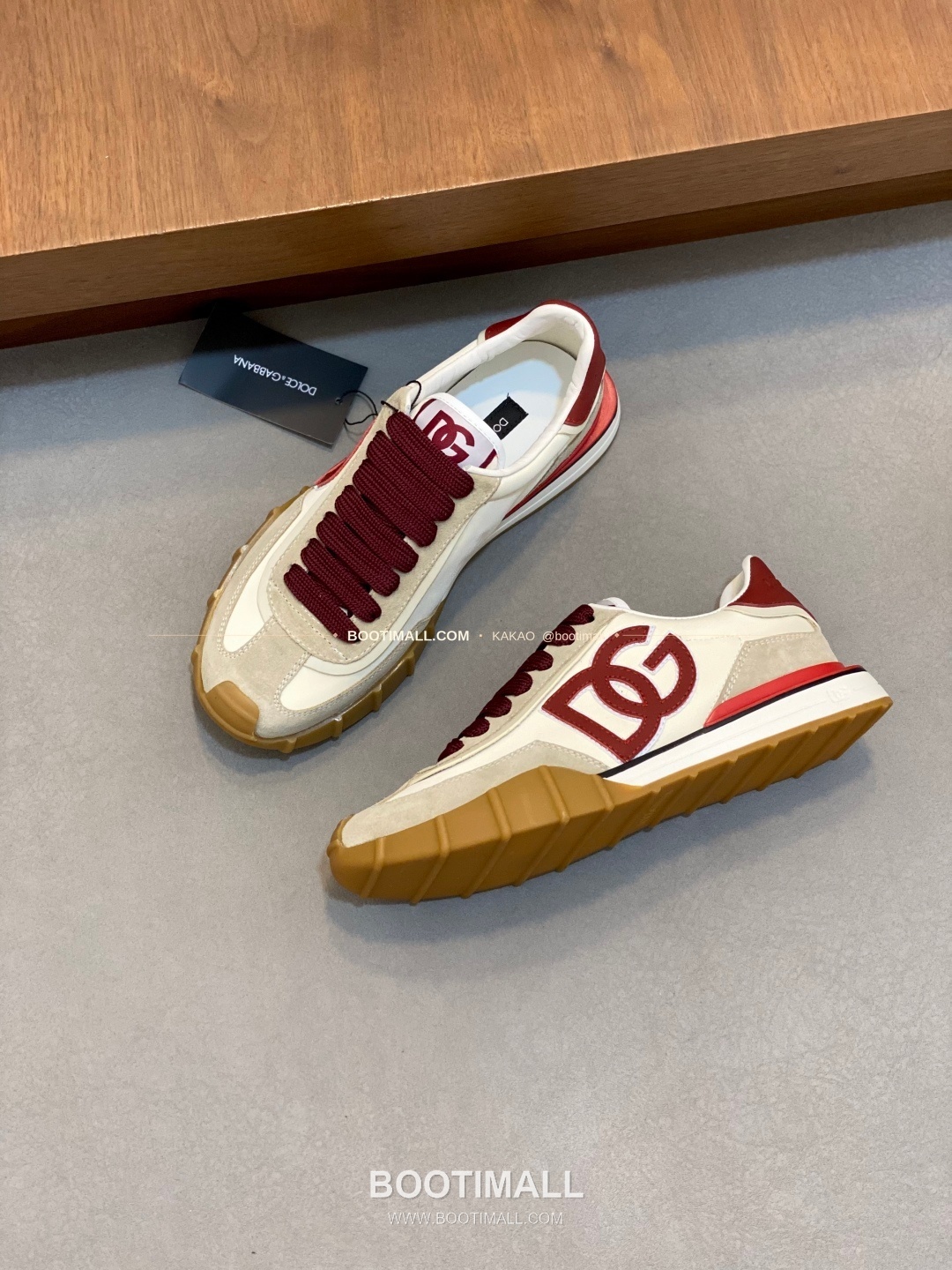 돌체앤가바나 송아지가죽 믹스 로고 레이스업 스니커즈 Dolce & Gabbana Calfskin Mix Logo Lace-Up Sneakers 5