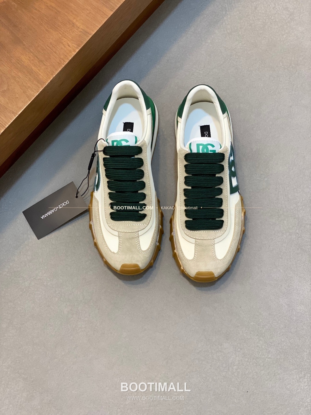 돌체앤가바나 송아지가죽 믹스 로고 레이스업 스니커즈 Dolce & Gabbana Calfskin Mix Logo Lace-Up Sneakers 1