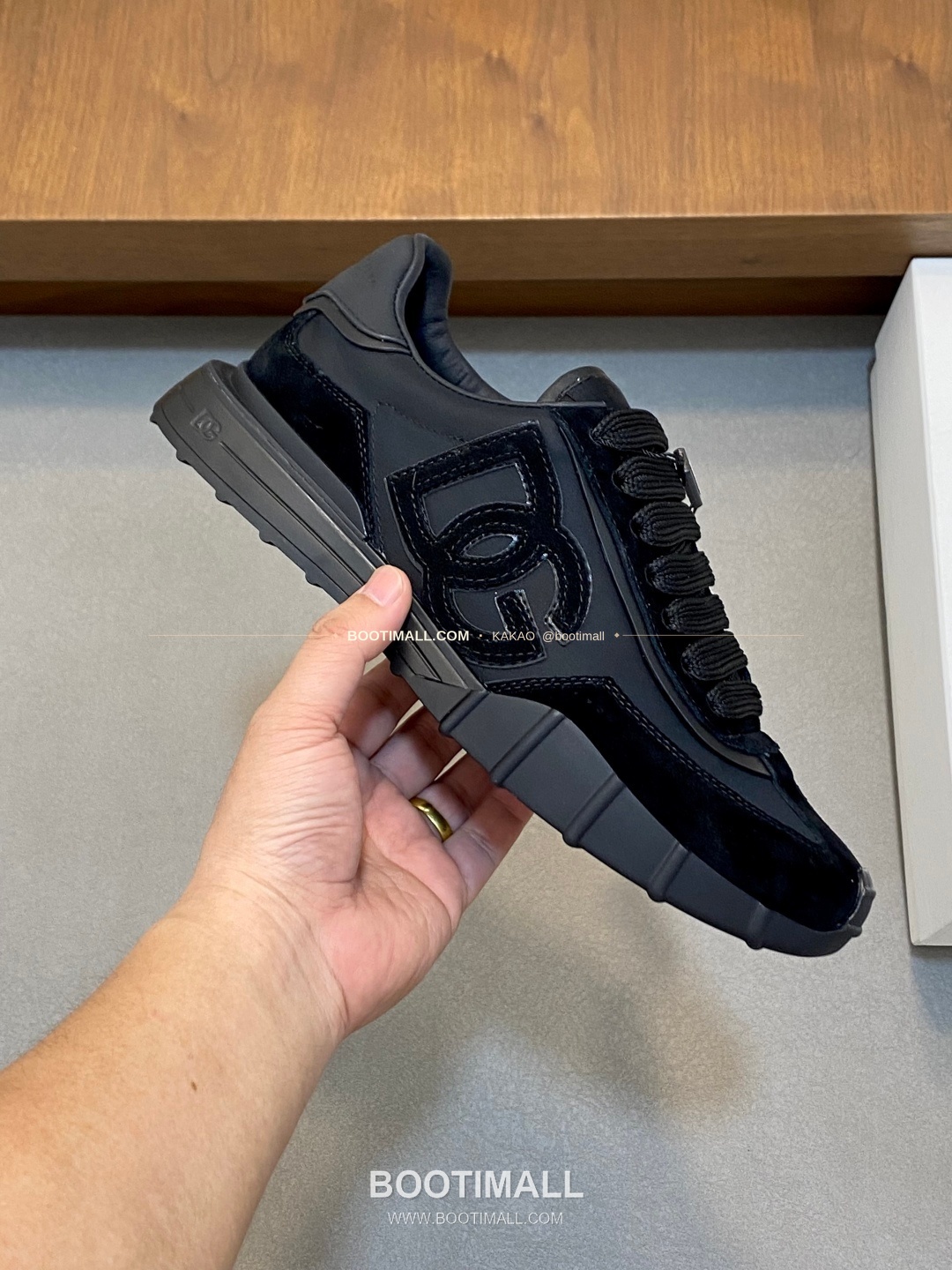 돌체앤가바나 송아지가죽 믹스 로고 레이스업 스니커즈 Dolce & Gabbana Calfskin Mix Logo Lace-Up Sneakers 4