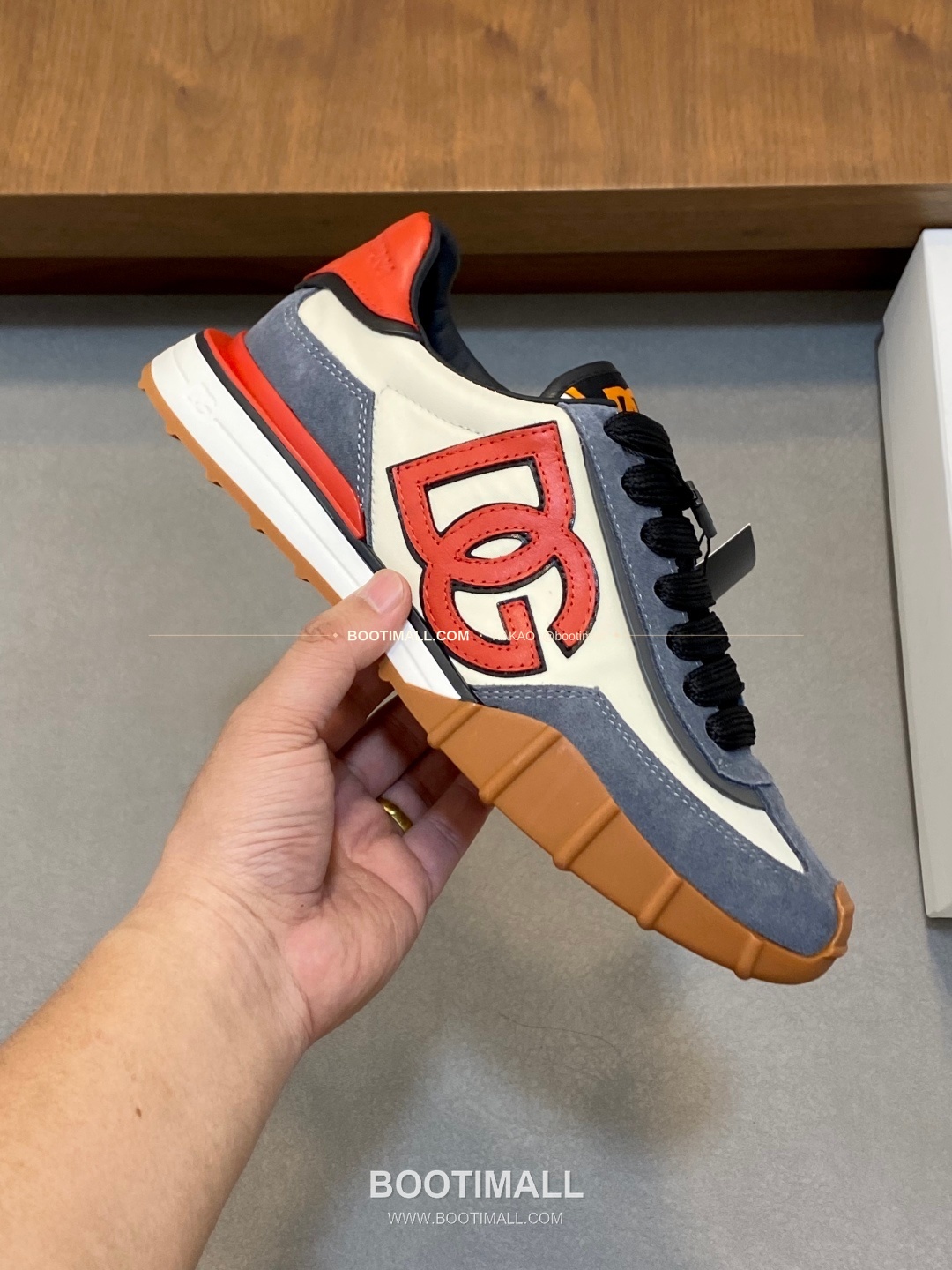 돌체앤가바나 송아지가죽 믹스 로고 레이스업 스니커즈 Dolce & Gabbana Calfskin Mix Logo Lace-Up Sneakers 4