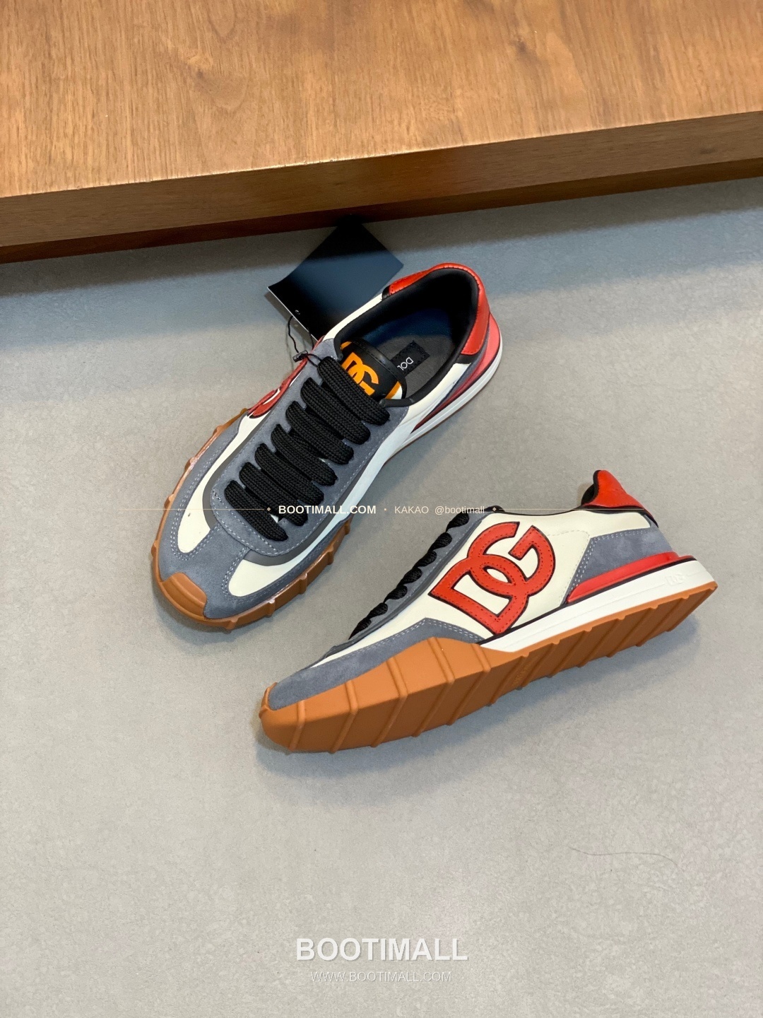 돌체앤가바나 송아지가죽 믹스 로고 레이스업 스니커즈 Dolce & Gabbana Calfskin Mix Logo Lace-Up Sneakers 5