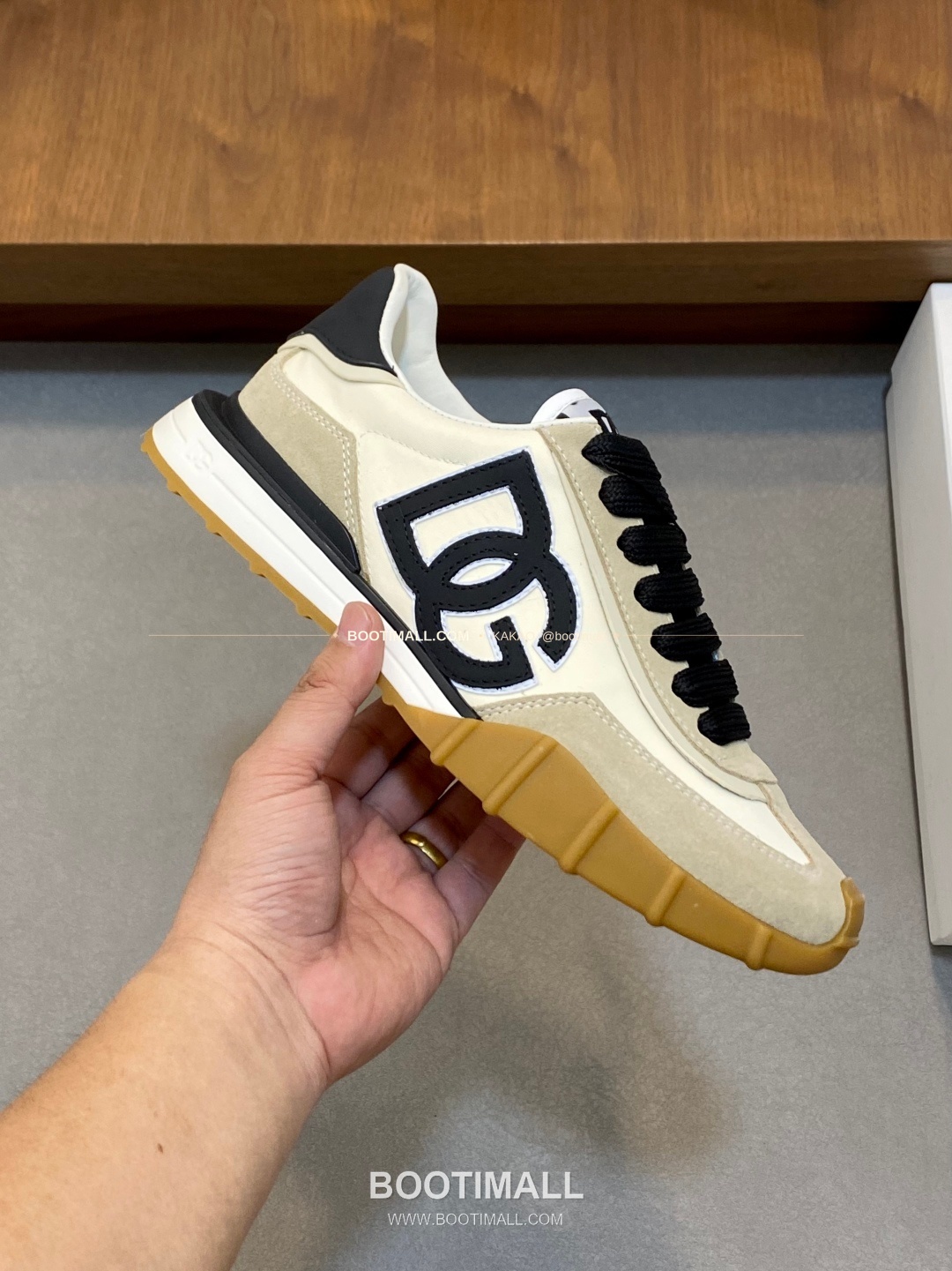 돌체앤가바나 송아지가죽 믹스 로고 레이스업 스니커즈 Dolce & Gabbana Calfskin Mix Logo Lace-Up Sneakers 4