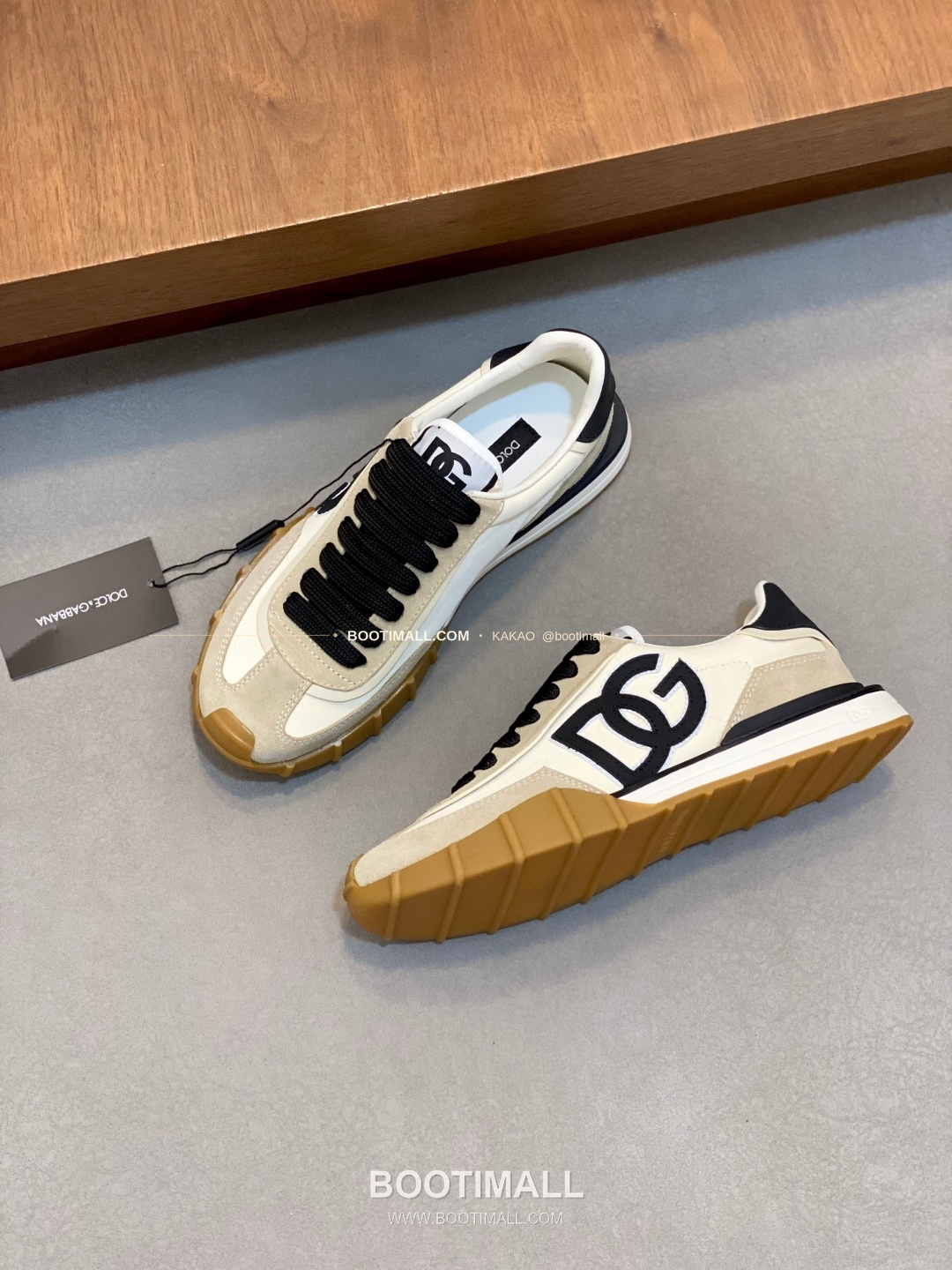 돌체앤가바나 송아지가죽 믹스 로고 레이스업 스니커즈 Dolce & Gabbana Calfskin Mix Logo Lace-Up Sneakers 5