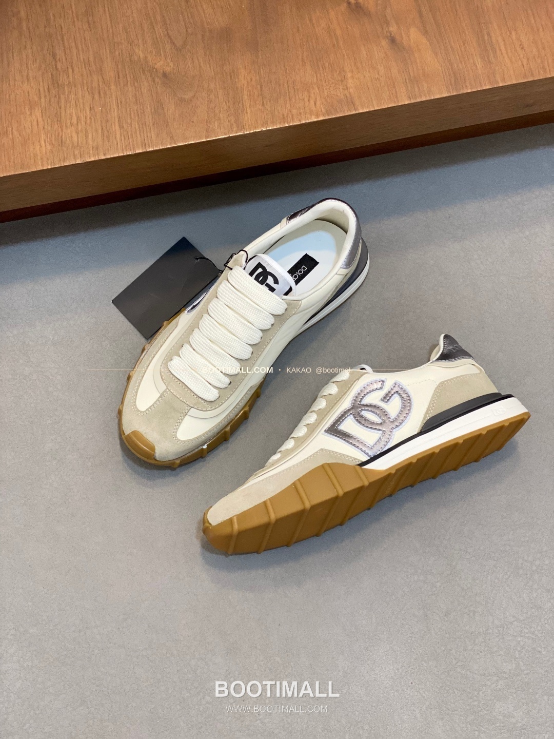 돌체앤가바나 송아지가죽 믹스 로고 레이스업 스니커즈 Dolce & Gabbana Calfskin Mix Logo Lace-Up Sneakers 5