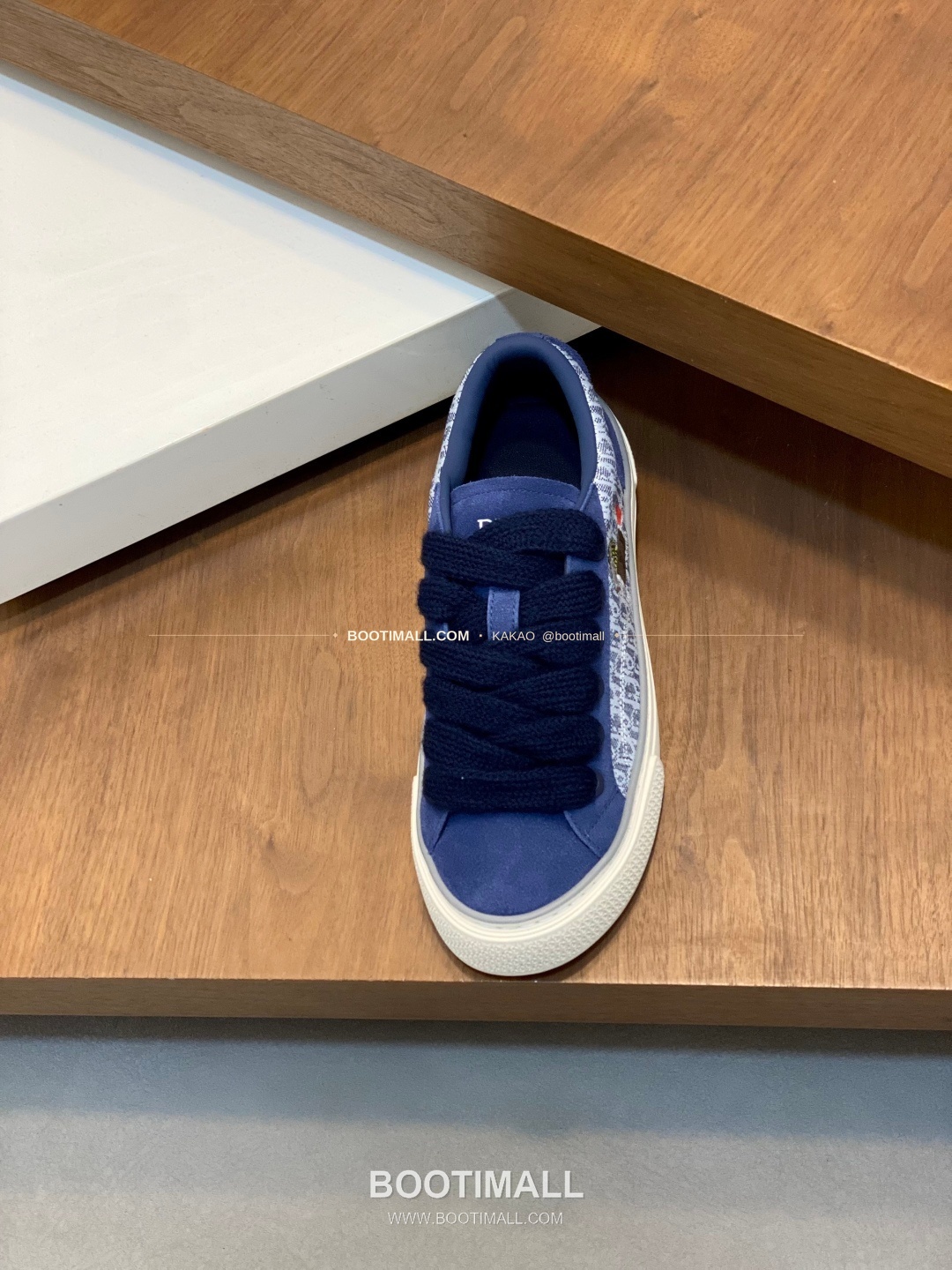 디올 송아지가죽 오블리크 로고 레이스업 스니커즈 네이비 Dior Calfskin Oblique Logo Lace-Up Sneakers 6