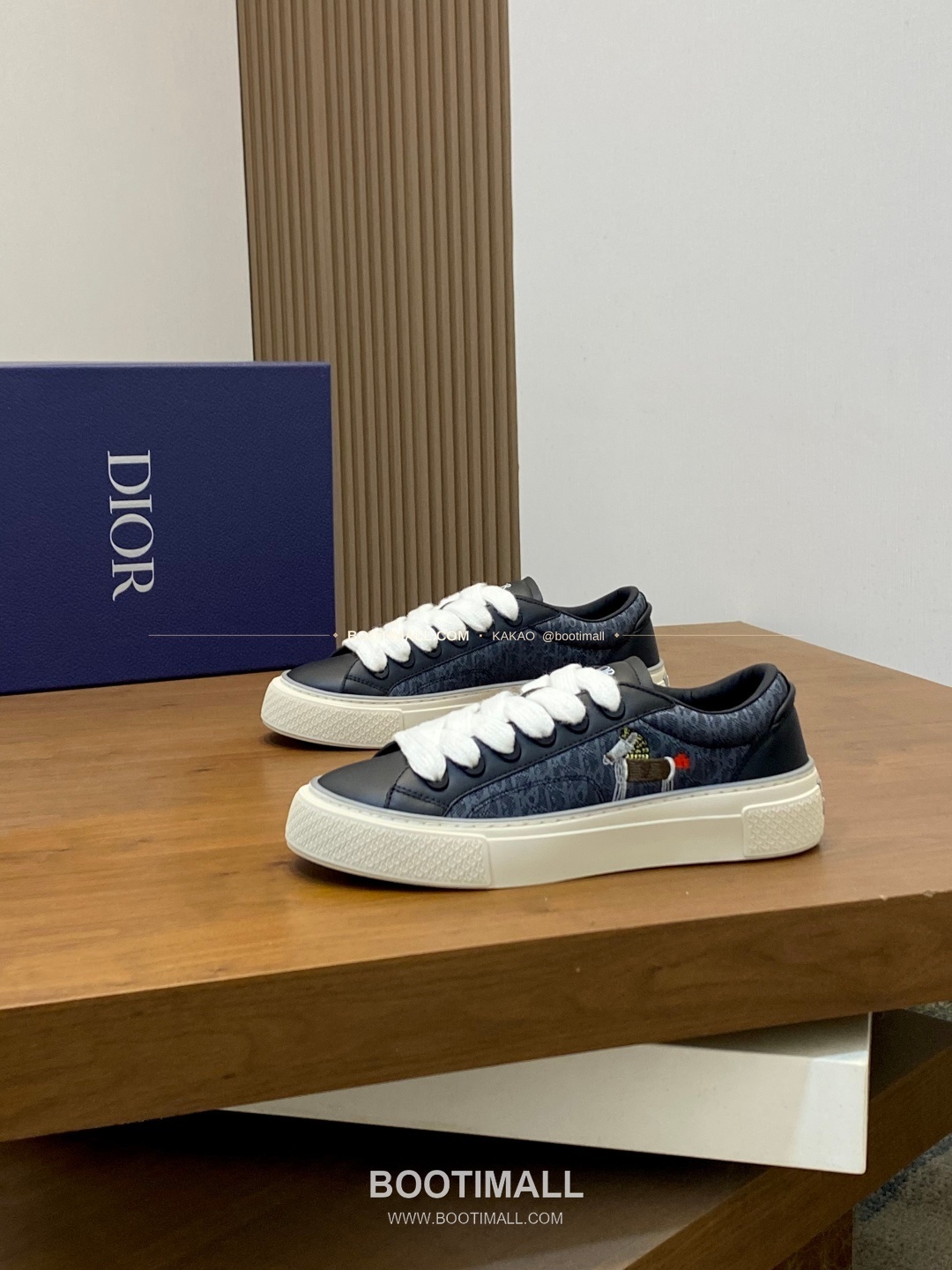 디올 송아지가죽 오블리크 로고 레이스업 스니커즈 블랙 Dior Calfskin Oblique Logo Lace-Up Sneakers 3