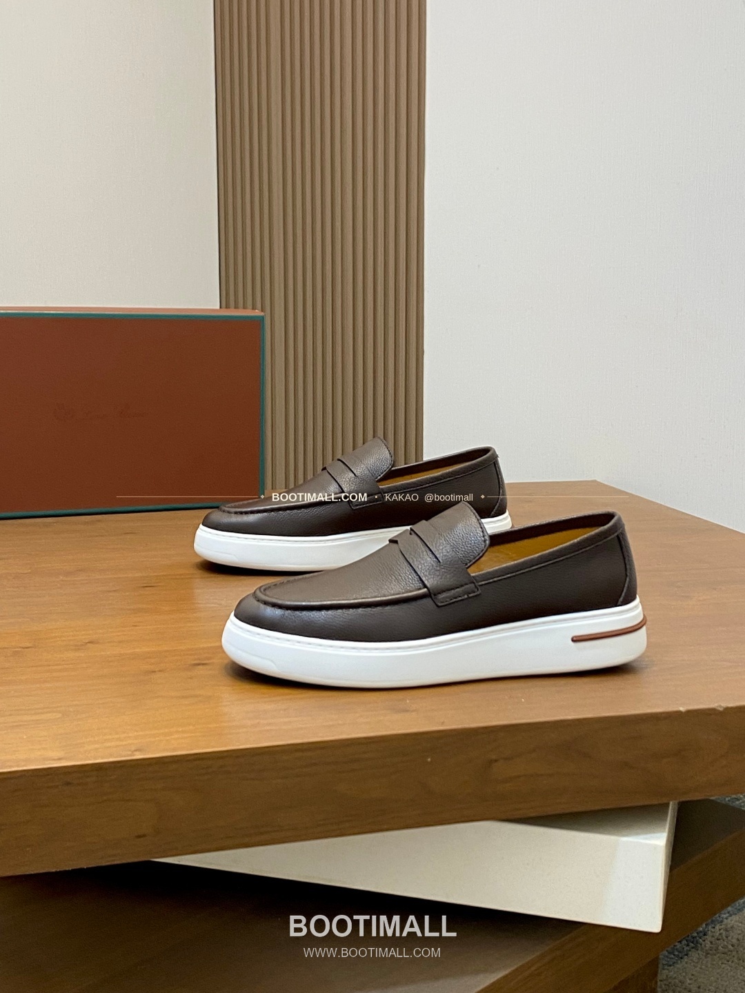 로로피아나 송아지가죽 스웨이드 믹스 로고 슬립온 다크브라운 Loro Piana Calfskin Suede Mix Logo Slip-On Sneakers 3