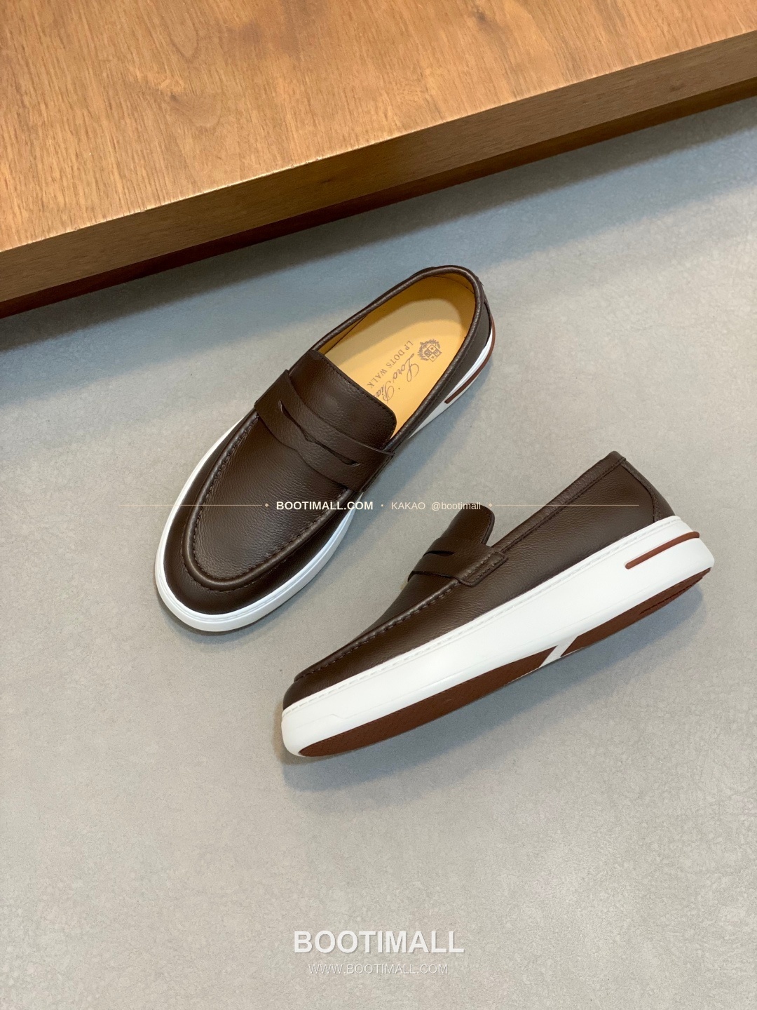 로로피아나 송아지가죽 스웨이드 믹스 로고 슬립온 다크브라운 Loro Piana Calfskin Suede Mix Logo Slip-On Sneakers 5