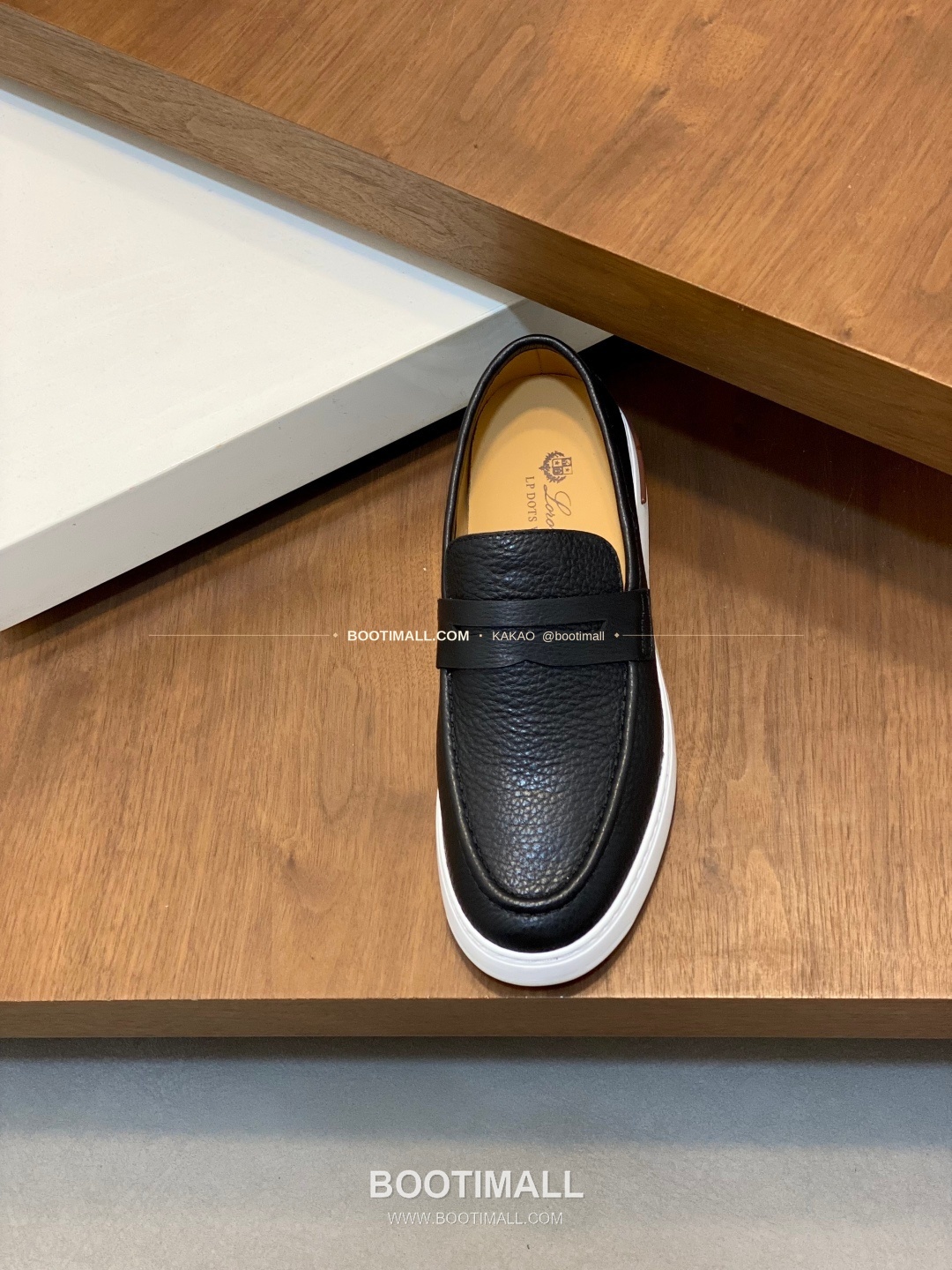 로로피아나 송아지가죽 스웨이드 믹스 로고 슬립온 블랙 Loro Piana Calfskin Suede Mix Logo Slip-On Sneakers 6