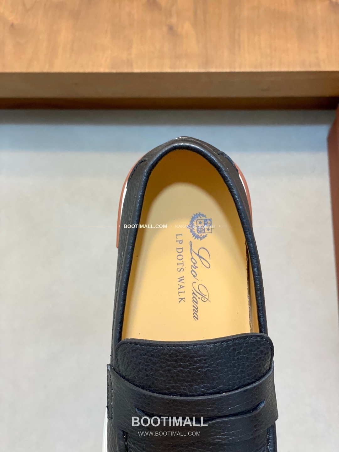 로로피아나 송아지가죽 스웨이드 믹스 로고 슬립온 블랙 Loro Piana Calfskin Suede Mix Logo Slip-On Sneakers 7