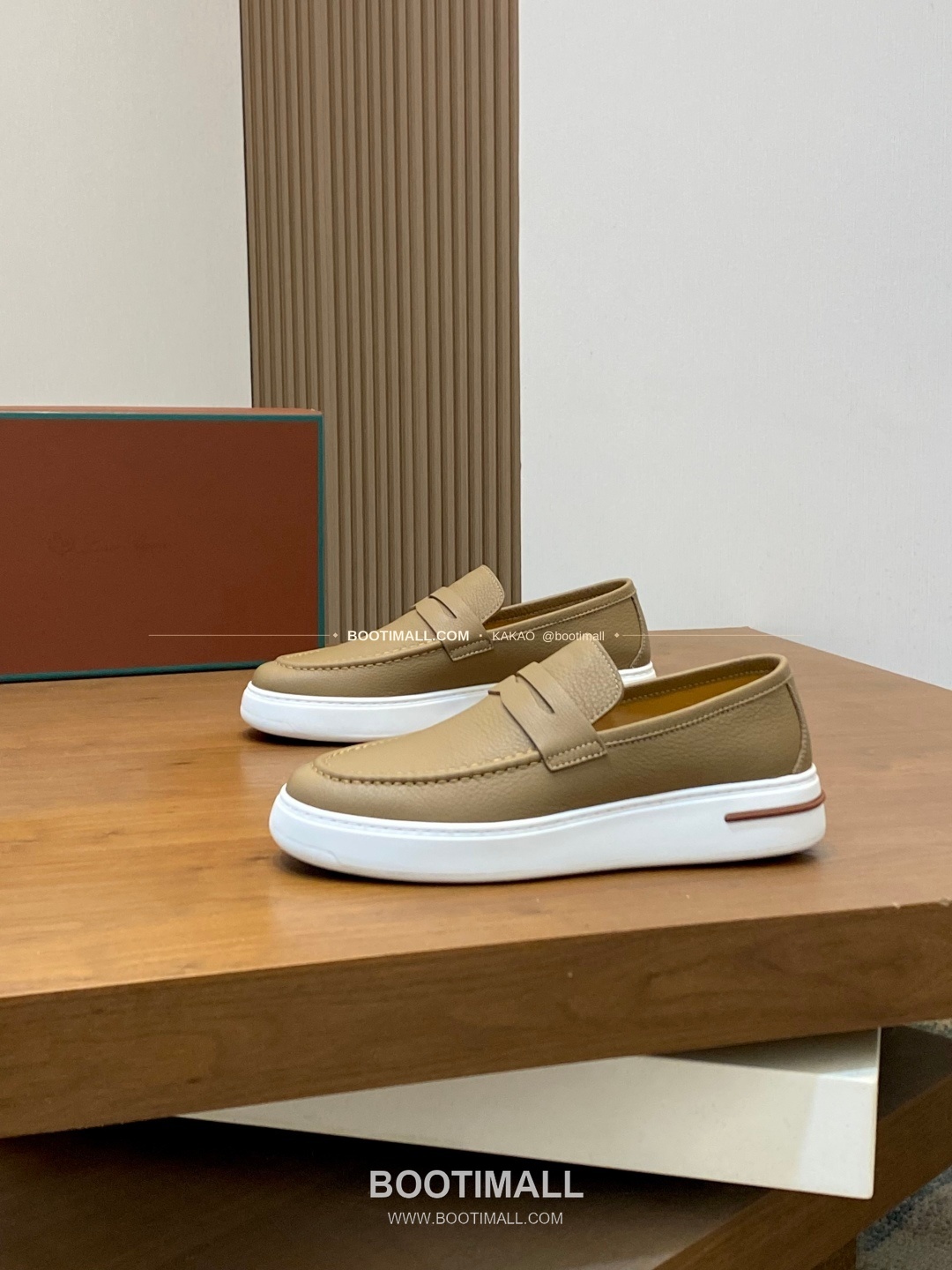 로로피아나 송아지가죽 스웨이드 믹스 로고 슬립온 브라운 Loro Piana Calfskin Suede Mix Logo Slip-On Sneakers 3
