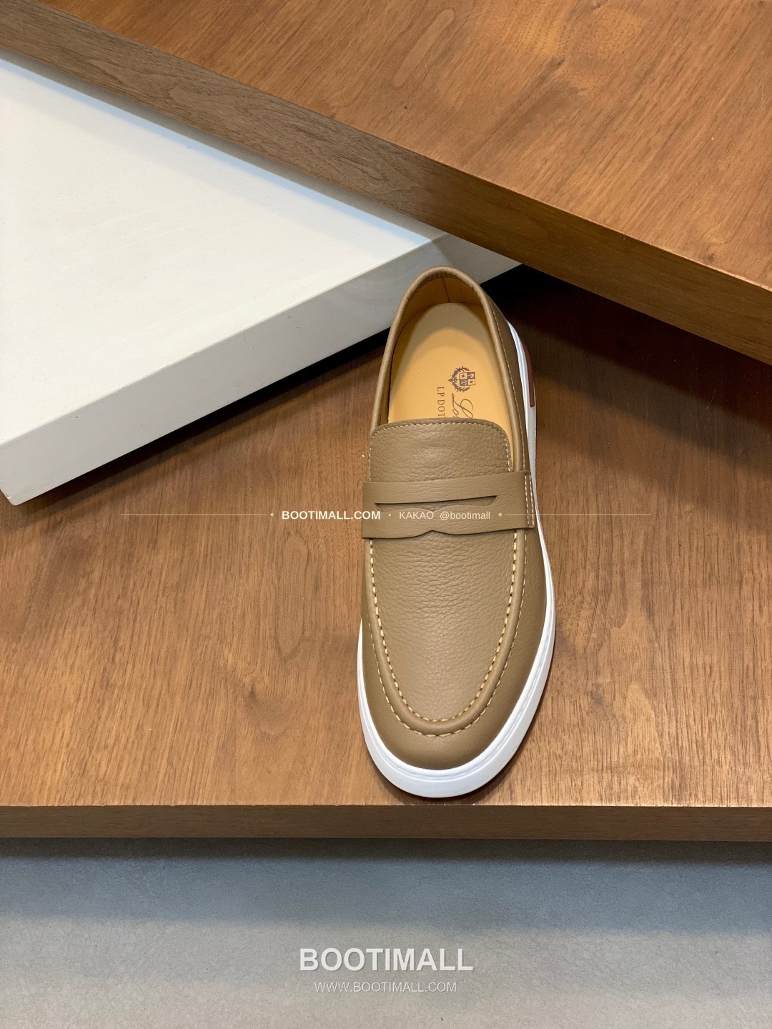 로로피아나 송아지가죽 스웨이드 믹스 로고 슬립온 브라운 Loro Piana Calfskin Suede Mix Logo Slip-On Sneakers 6