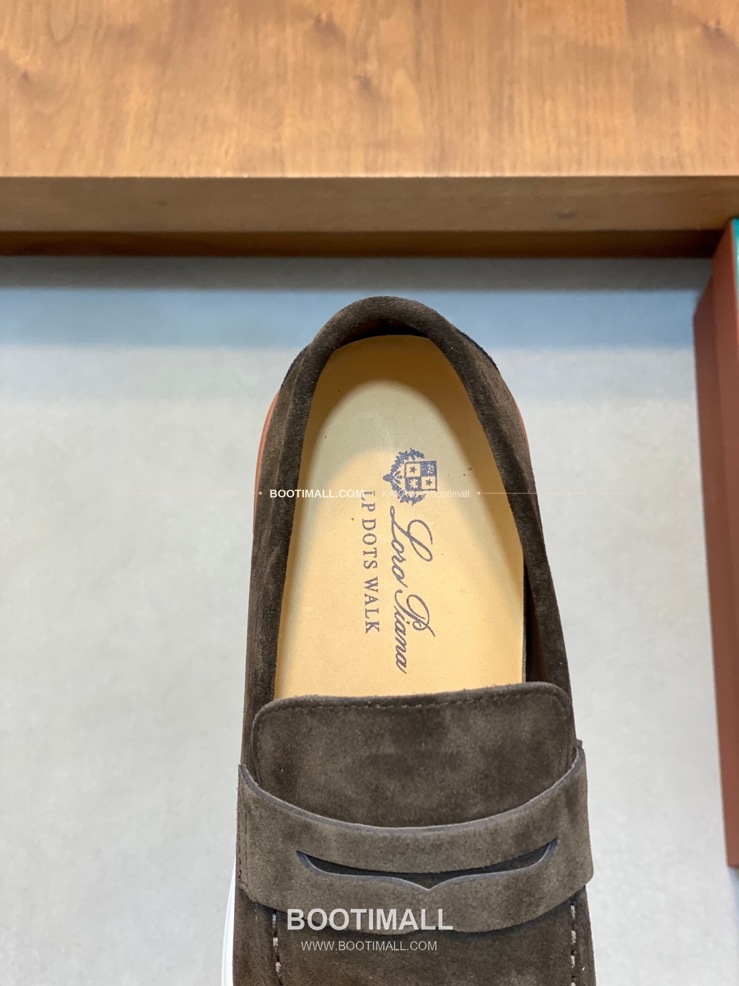 로로피아나 송아지가죽 스웨이드 믹스 로고 로퍼 다크브라운 Loro Piana Calfskin Suede Mix Logo Loafers 7