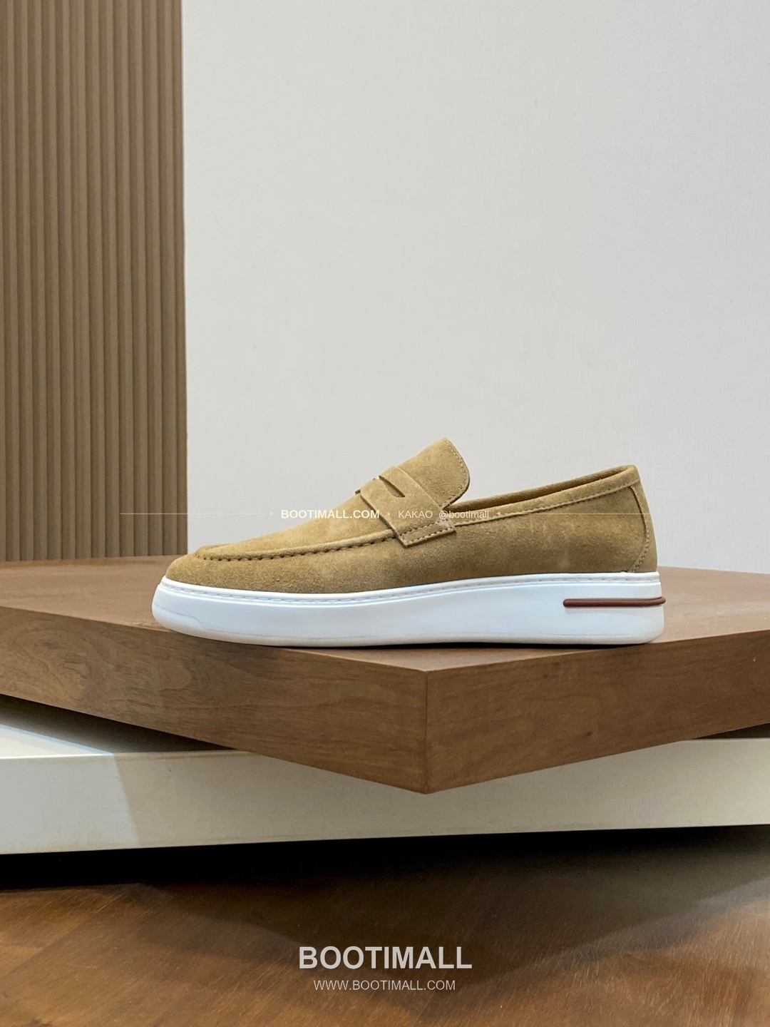 로로피아나 송아지가죽 스웨이드 믹스 로고 로퍼 브라운 Loro Piana Calfskin Suede Mix Logo Loafers 2