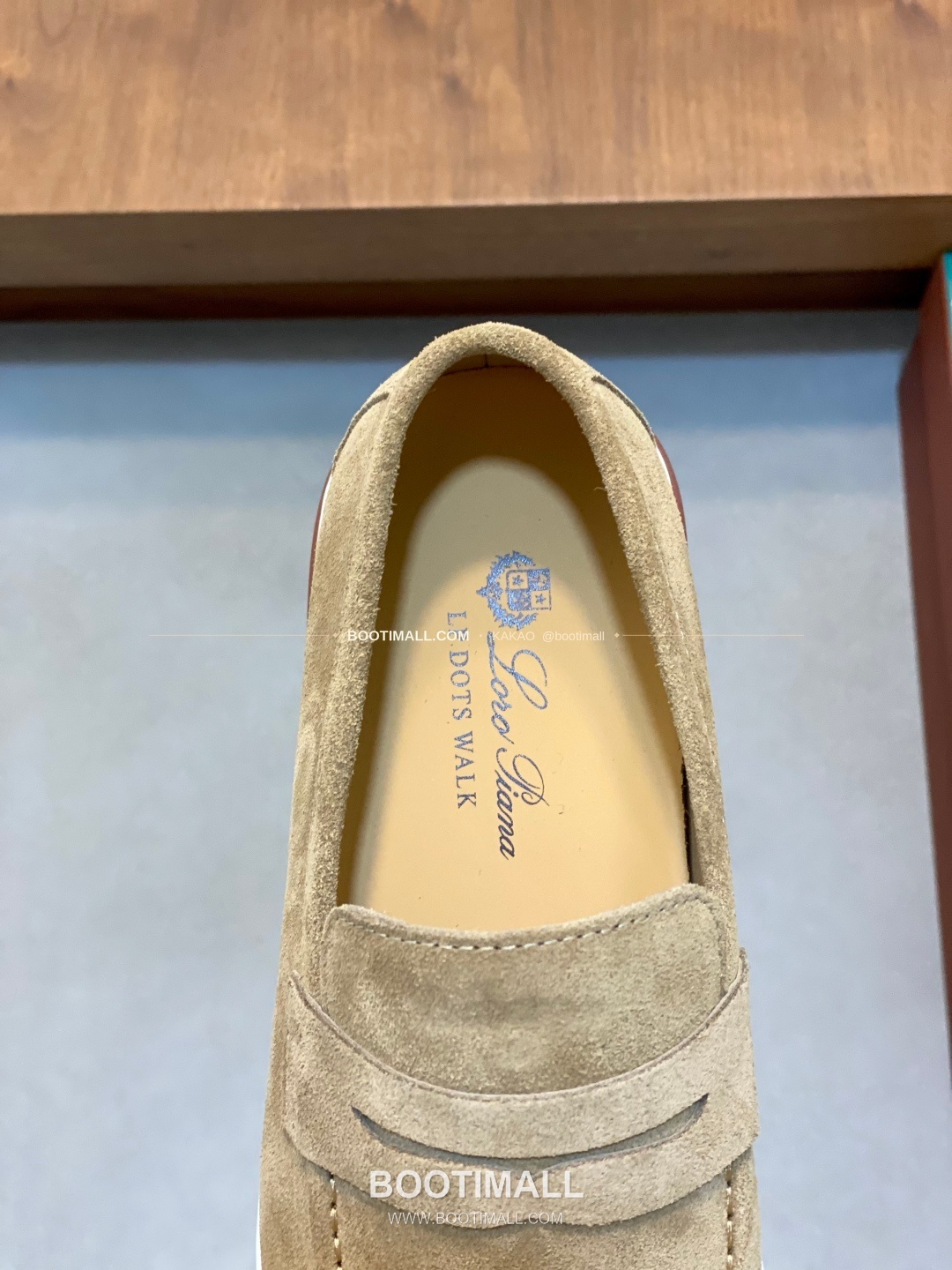 로로피아나 송아지가죽 스웨이드 믹스 로고 로퍼 브라운 Loro Piana Calfskin Suede Mix Logo Loafers 7