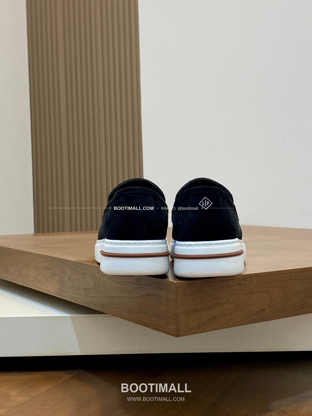 로로피아나 송아지가죽 스웨이드 믹스 로고 로퍼 블랙 Loro Piana Calfskin Suede Mix Logo Loafers 8