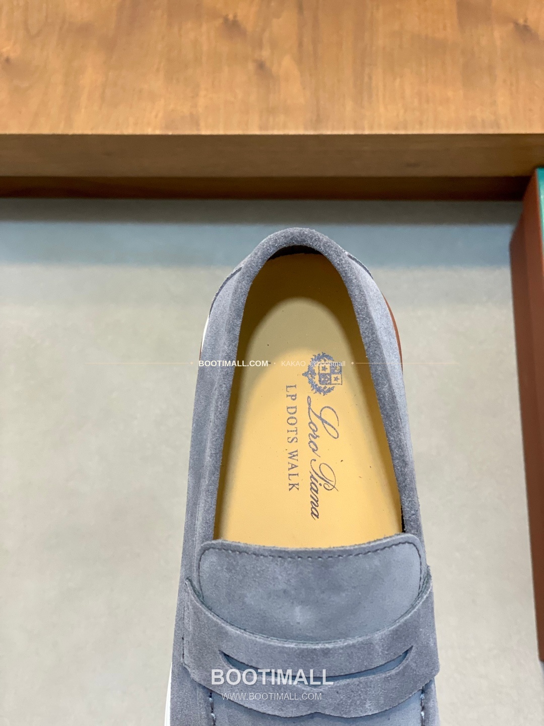 로로피아나 송아지가죽 스웨이드 믹스 로고 로퍼 그레이 Loro Piana Calfskin Suede Mix Logo Loafers 7