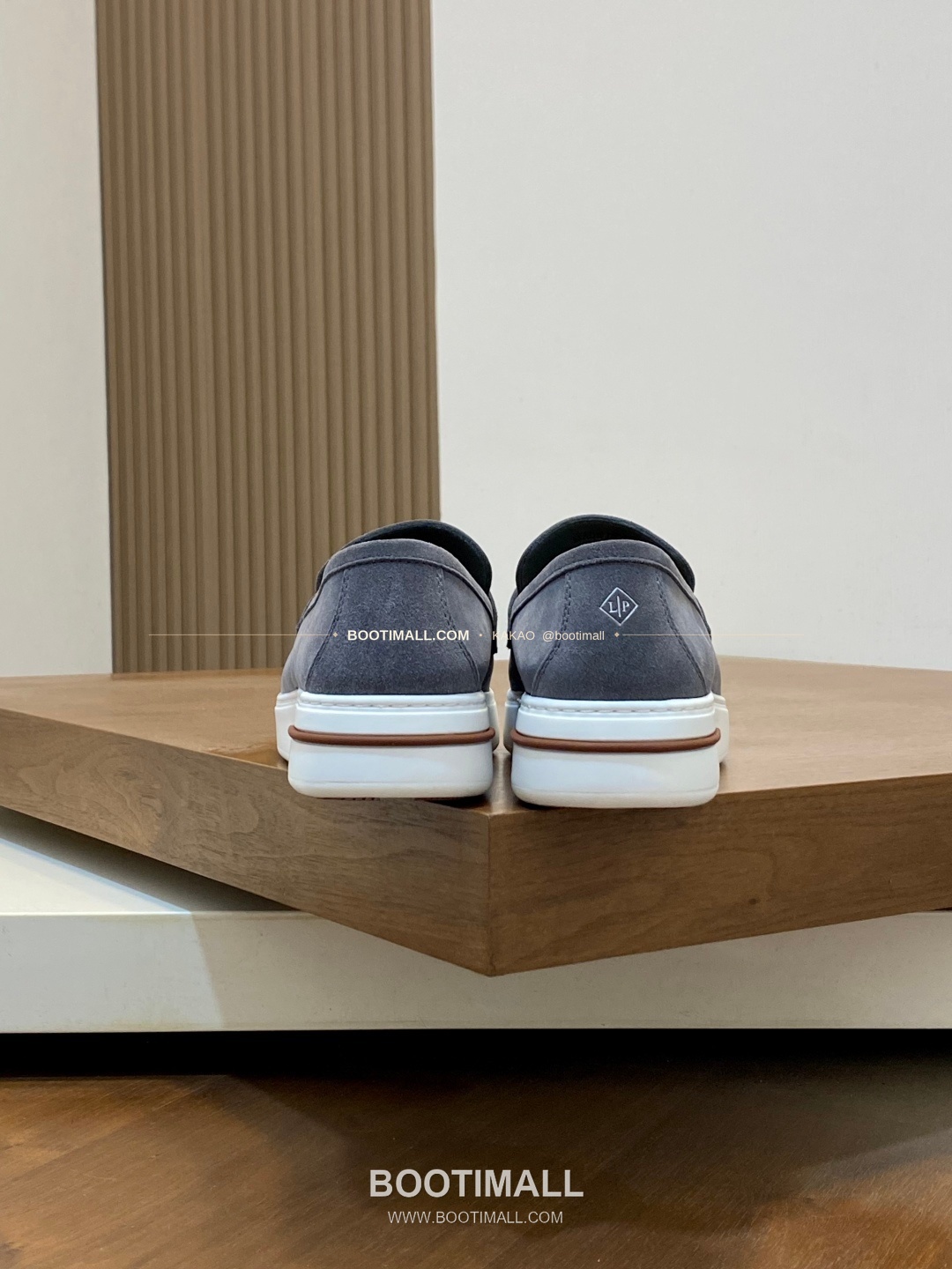 로로피아나 송아지가죽 스웨이드 믹스 로고 로퍼 그레이 Loro Piana Calfskin Suede Mix Logo Loafers 8