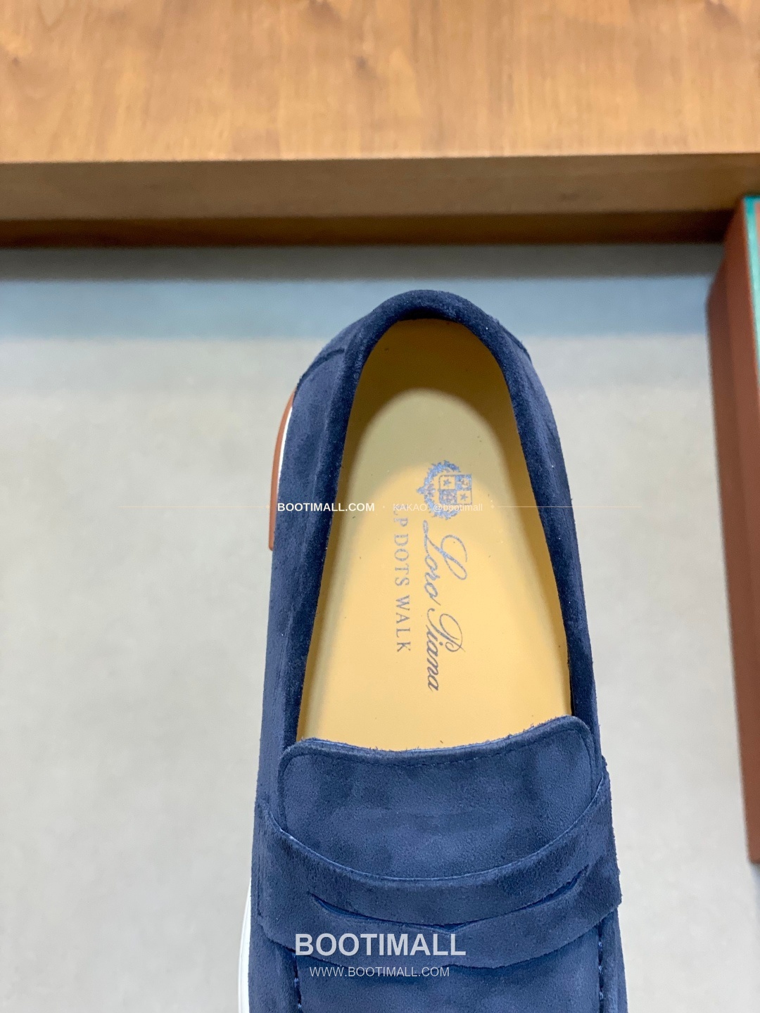 로로피아나 송아지가죽 스웨이드 믹스 로고 로퍼 네이비 Loro Piana Calfskin Suede Mix Logo Loafers 7
