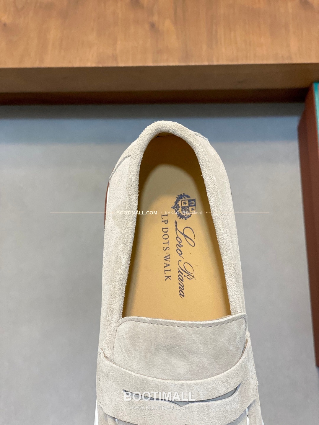 로로피아나 송아지가죽 스웨이드 믹스 로고 로퍼 아이보리 Loro Piana Calfskin Suede Mix Logo Loafers 7