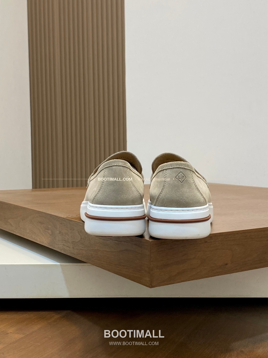 로로피아나 송아지가죽 스웨이드 믹스 로고 로퍼 아이보리 Loro Piana Calfskin Suede Mix Logo Loafers 8