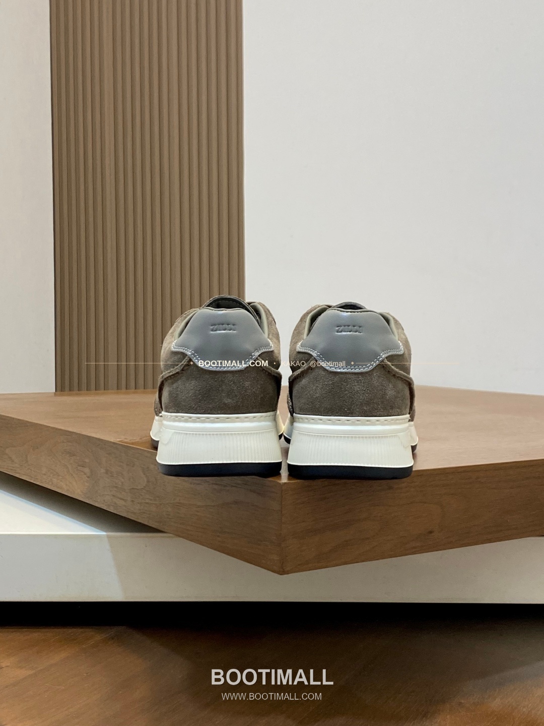 질리 그레인가죽 로고 레이스업 스니커즈 브라운 ZILLI Grained Calfskin Logo Lace-Up Sneakers 8