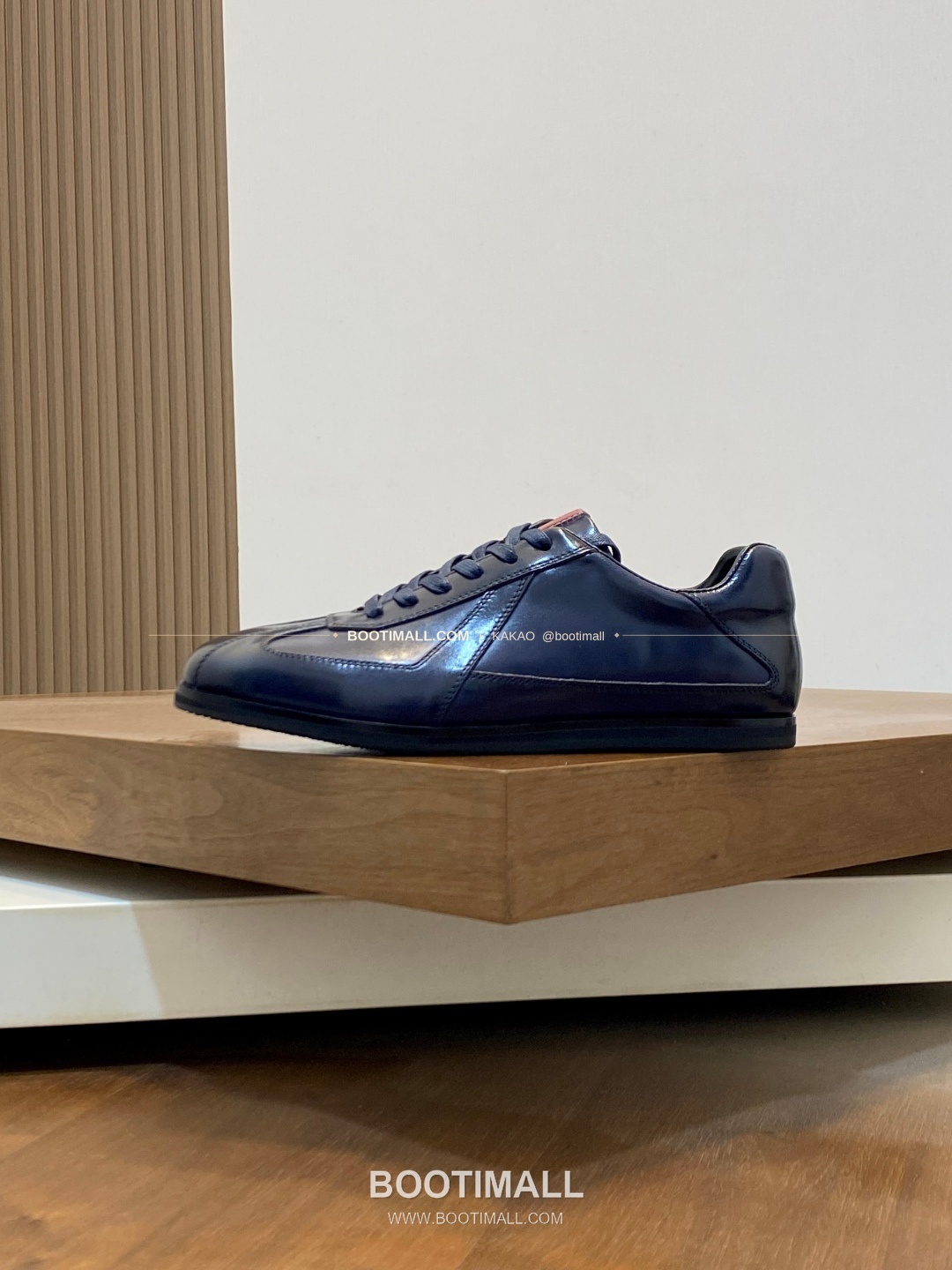 프라다 메쉬 가죽 믹스 로고 레이스업 스니커즈 네이비 Prada Mesh Calfskin Mix Logo Lace-Up Sneakers 2