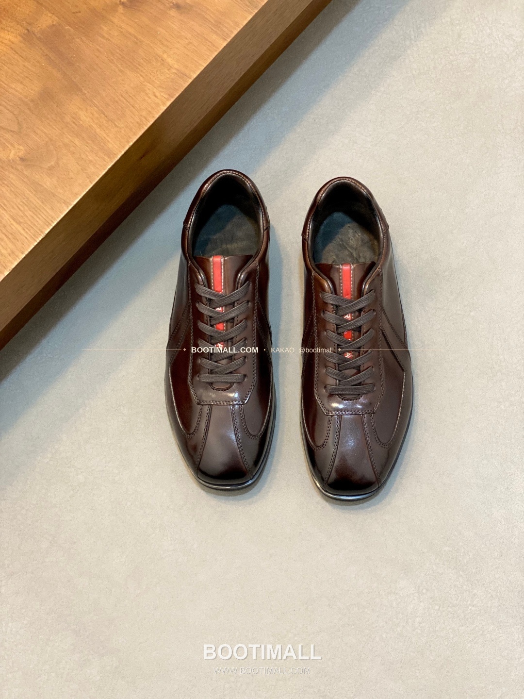 프라다 메쉬 가죽 믹스 로고 레이스업 스니커즈 브라운 Prada Mesh Calfskin Mix Logo Lace-Up Sneakers 1