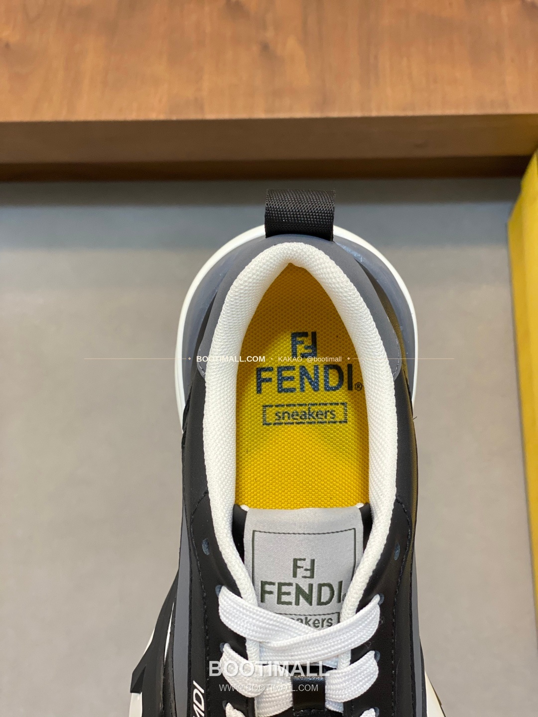 펜디 플로우 테크패브릭 레더 로고 밴딩 스니커즈 그레이 Fendi Flow Tech Fabric Leather Logo Band Sneakers 7