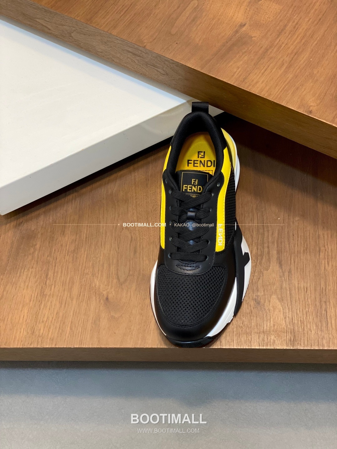 펜디 플로우 테크패브릭 레더 로고 밴딩 스니커즈 블랙 Fendi Flow Tech Fabric Leather Logo Band Sneakers 6