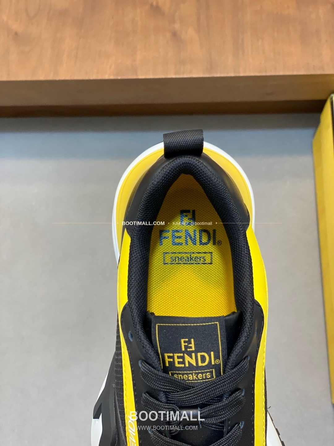 펜디 플로우 테크패브릭 레더 로고 밴딩 스니커즈 블랙 Fendi Flow Tech Fabric Leather Logo Band Sneakers 7