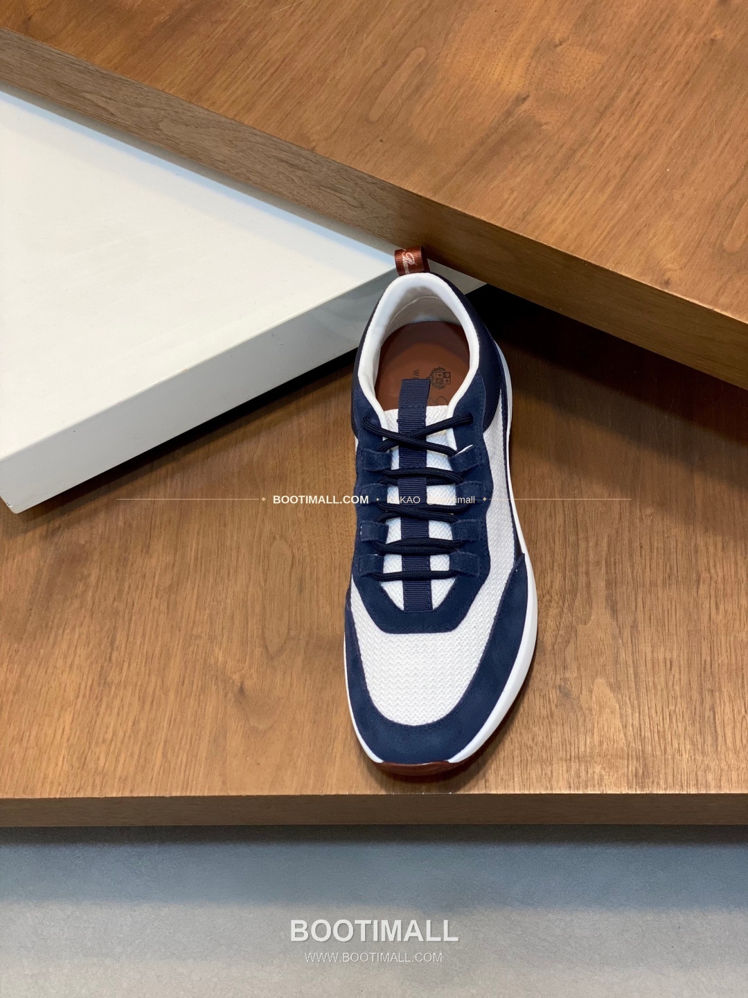 로로피아나 캐시미어 플라이니트 메쉬 레더 로고 레이스업 스니커즈 Loro Piana Cashmere Flyknit Mesh Leather Logo Lace-Up Sneakers 6