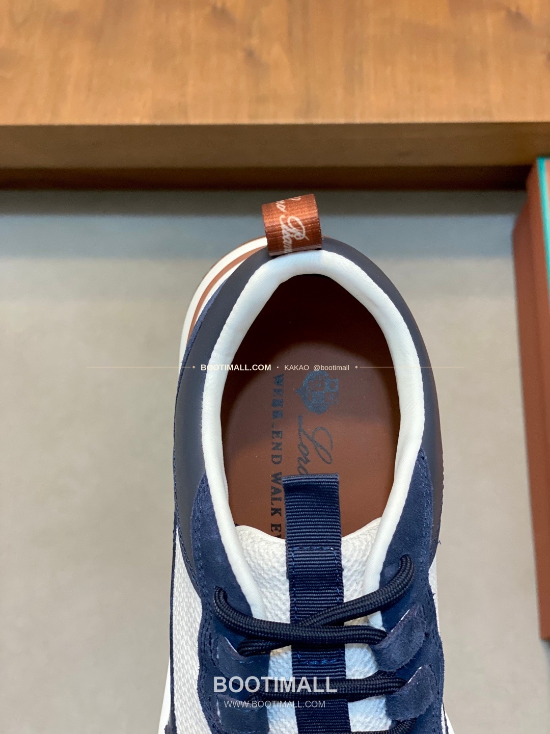 로로피아나 캐시미어 플라이니트 메쉬 레더 로고 레이스업 스니커즈 Loro Piana Cashmere Flyknit Mesh Leather Logo Lace-Up Sneakers 7