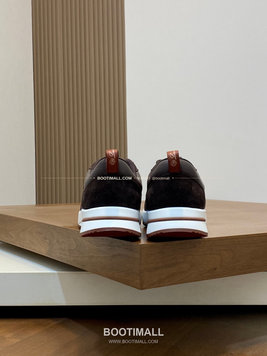 로로피아나 캐시미어 플라이니트 메쉬 레더 로고 레이스업 스니커즈 브라운 Loro Piana Cashmere Flyknit Mesh Leather Logo Lace-Up Sneakers 8