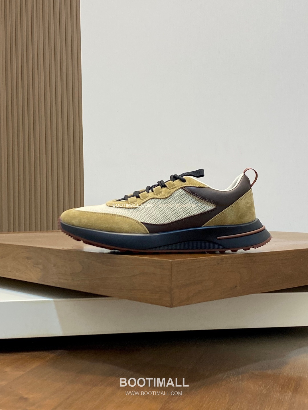 로로피아나 캐시미어 플라이니트 메쉬 레더 로고 레이스업 스니커즈 Loro Piana Cashmere Flyknit Mesh Leather Logo Lace-Up Sneakers 2