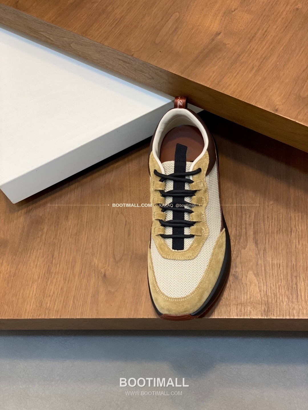 로로피아나 캐시미어 플라이니트 메쉬 레더 로고 레이스업 스니커즈 Loro Piana Cashmere Flyknit Mesh Leather Logo Lace-Up Sneakers 6