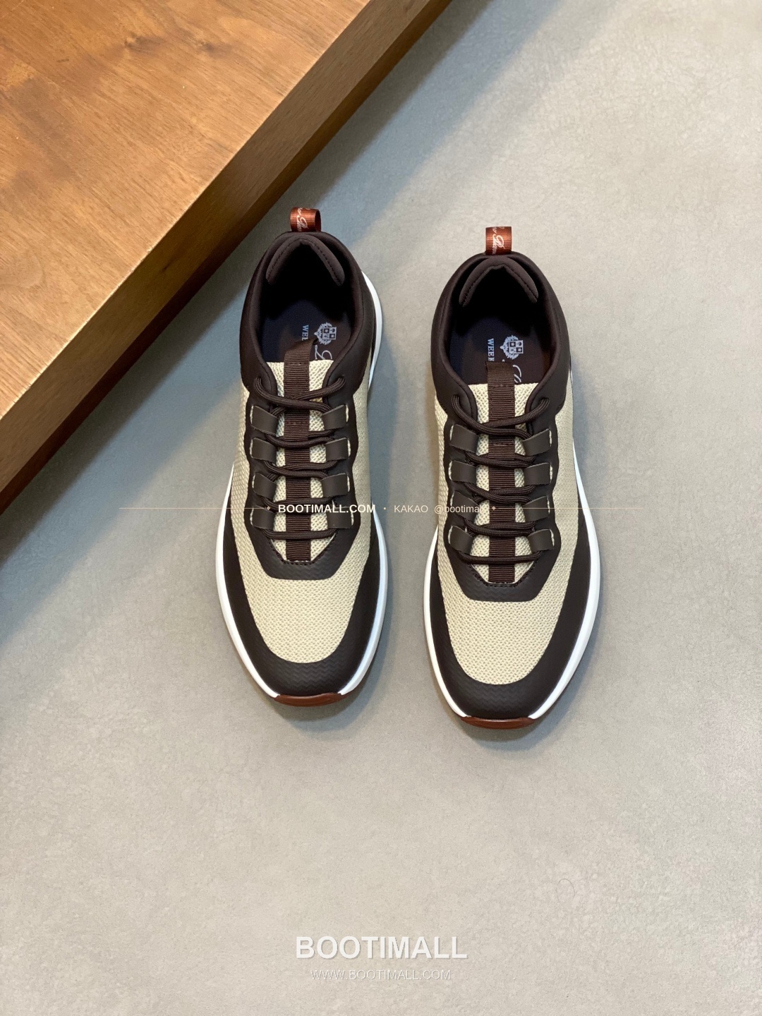 로로피아나 캐시미어 플라이니트 메쉬 로고 레이스업 스니커즈 Loro Piana Cashmere Flyknit Mesh Logo Lace-Up Sneakers 1