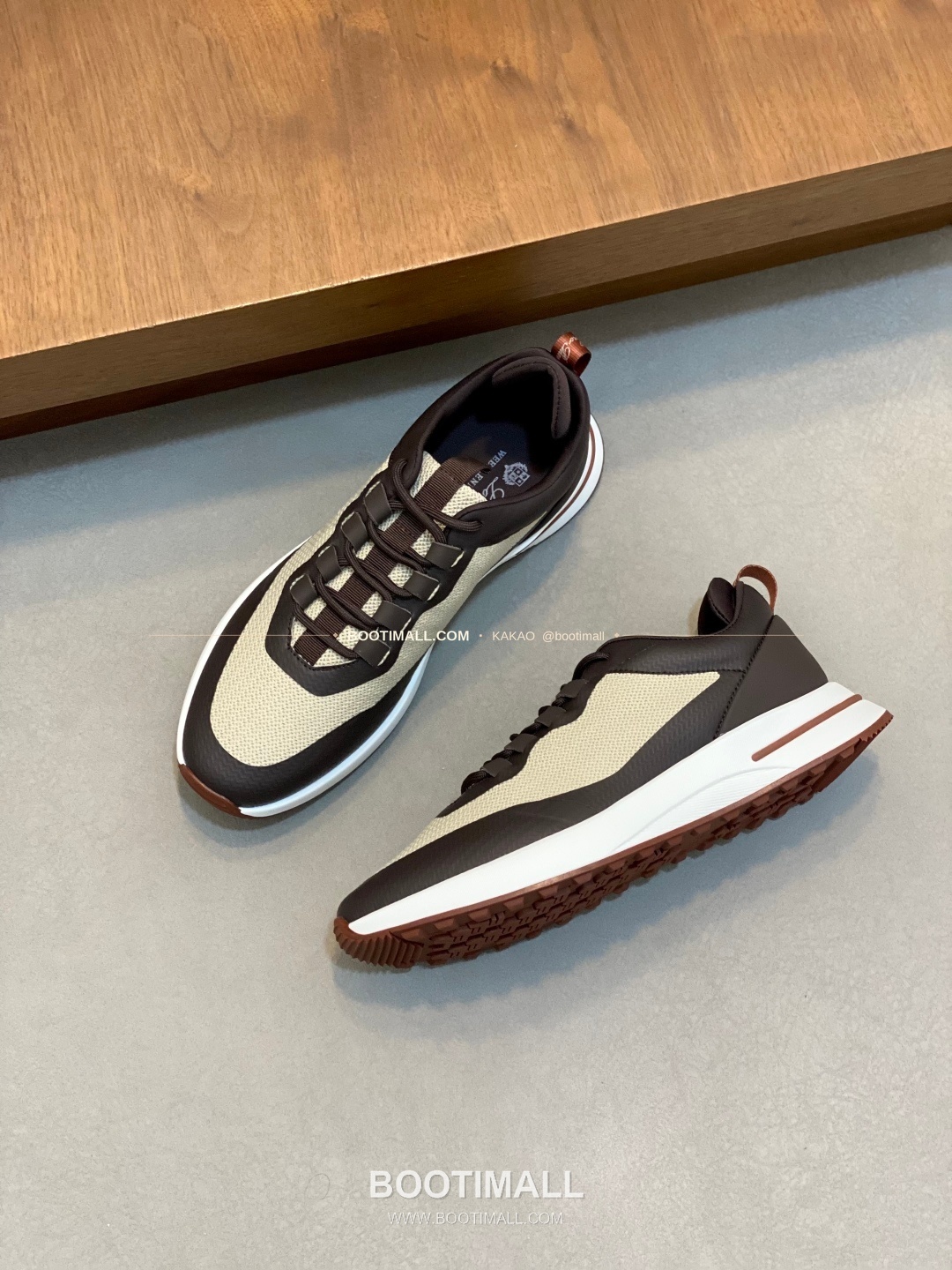 로로피아나 캐시미어 플라이니트 메쉬 로고 레이스업 스니커즈 Loro Piana Cashmere Flyknit Mesh Logo Lace-Up Sneakers 5