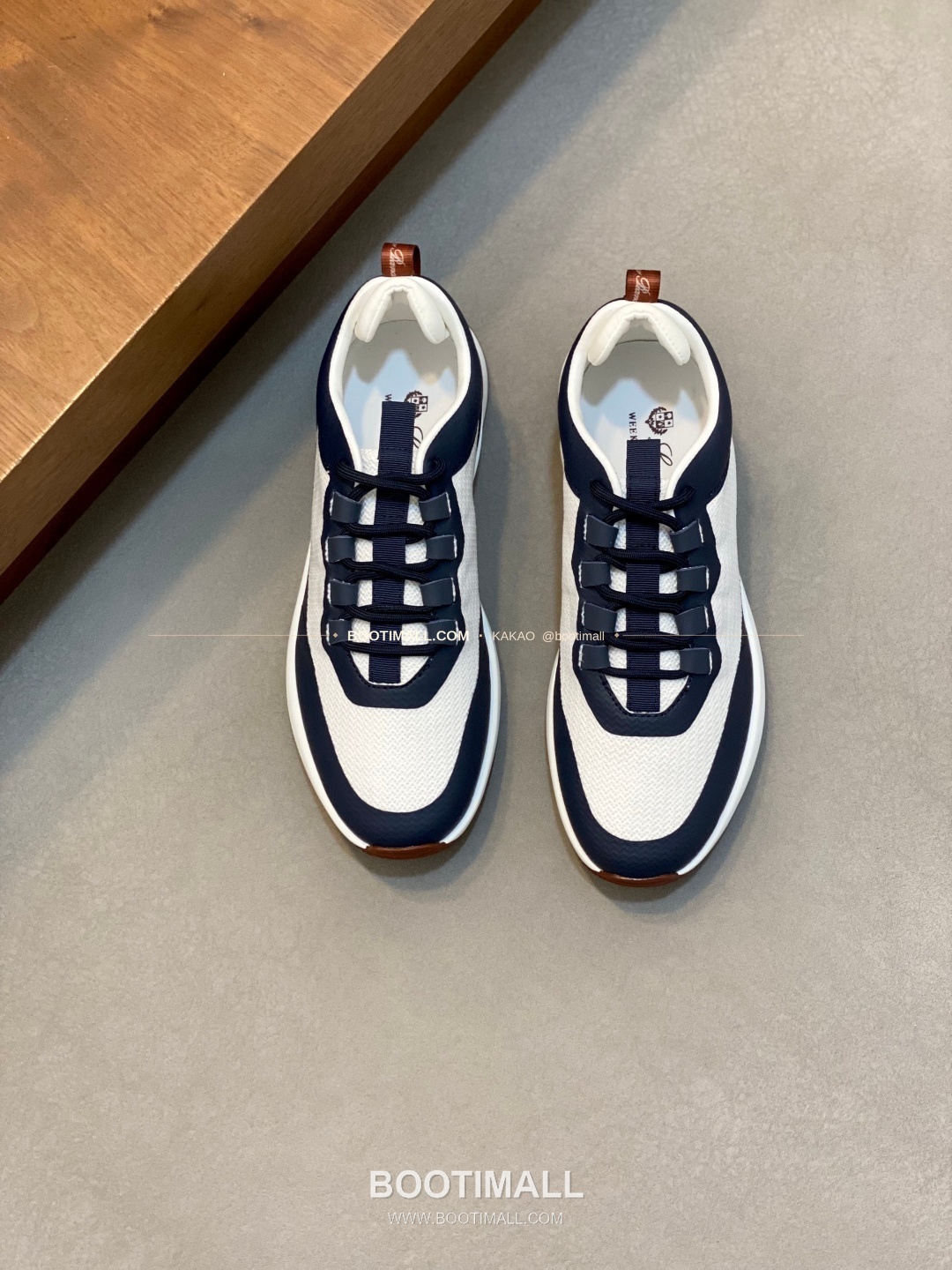 로로피아나 캐시미어 플라이니트 메쉬 로고 레이스업 스니커즈 Loro Piana Cashmere Flyknit Mesh Logo Lace-Up Sneakers 1